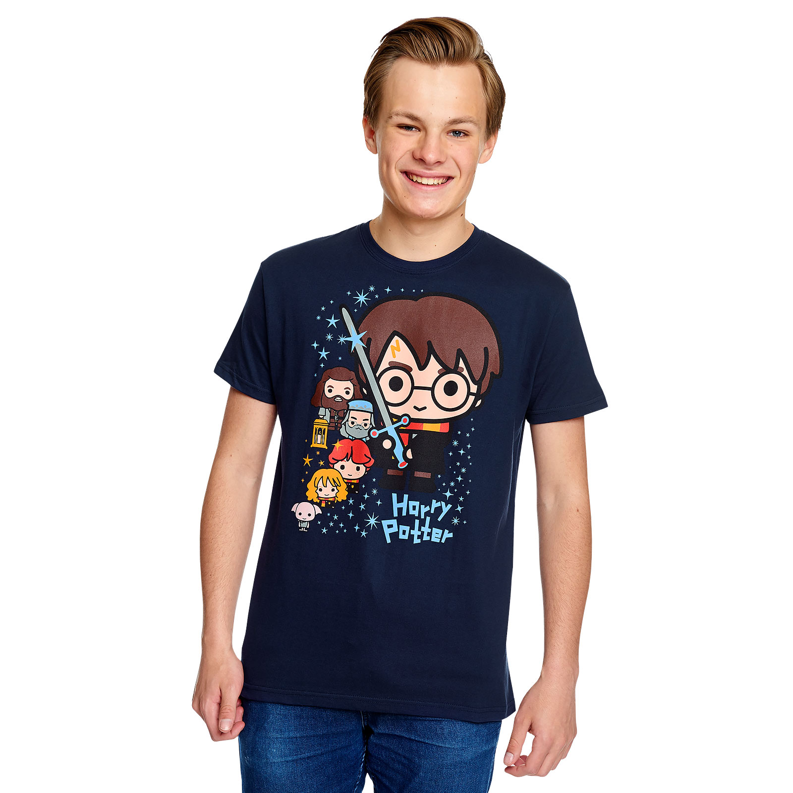 Harry Potter And Friends Chibi T-Shirt blau