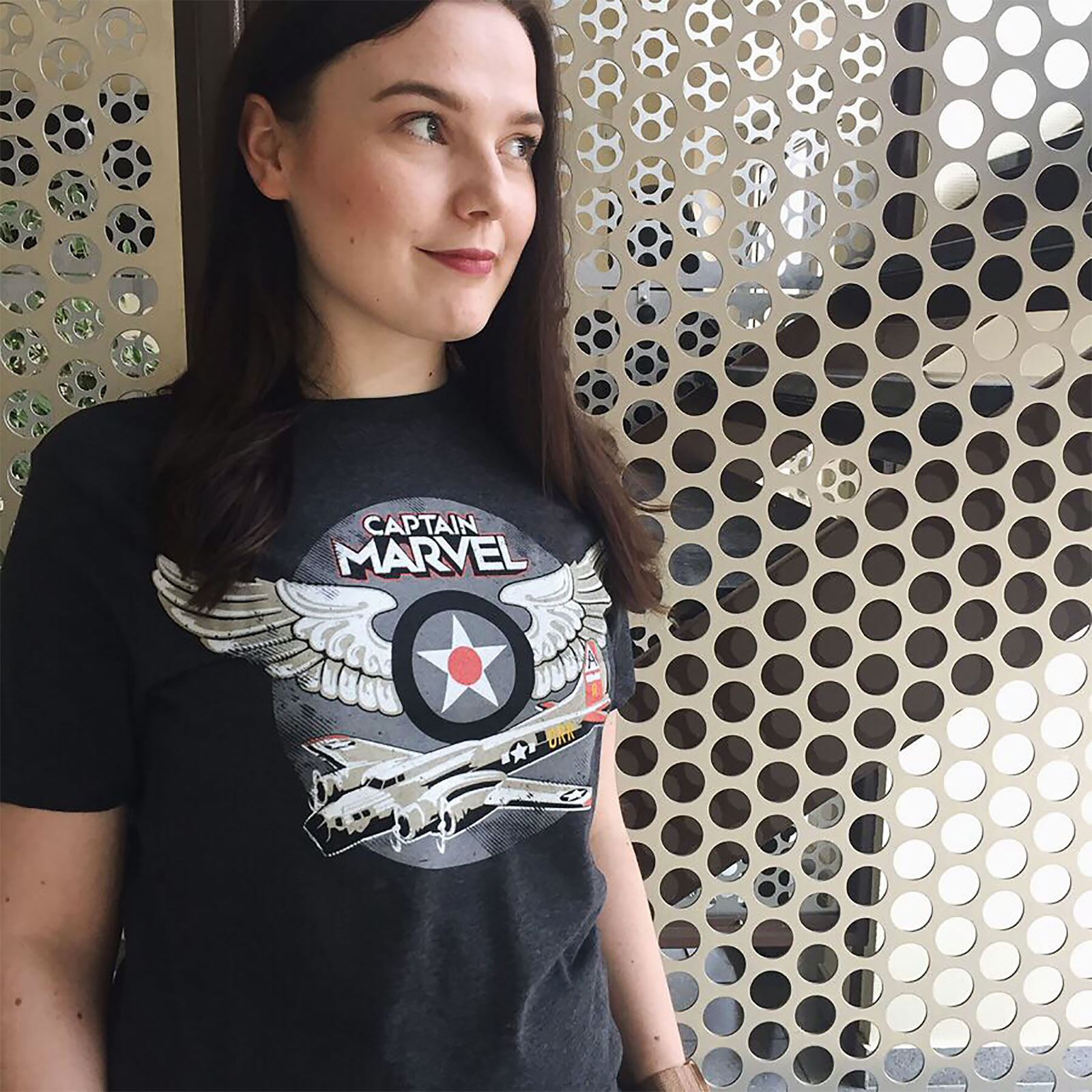 Captain Marvel - Air Force Pilot T-Shirt grau