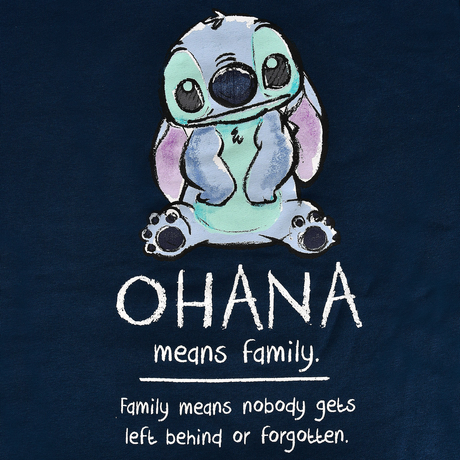 Lilo & Stitch - Ohana Means Family Hoodie Damen blau