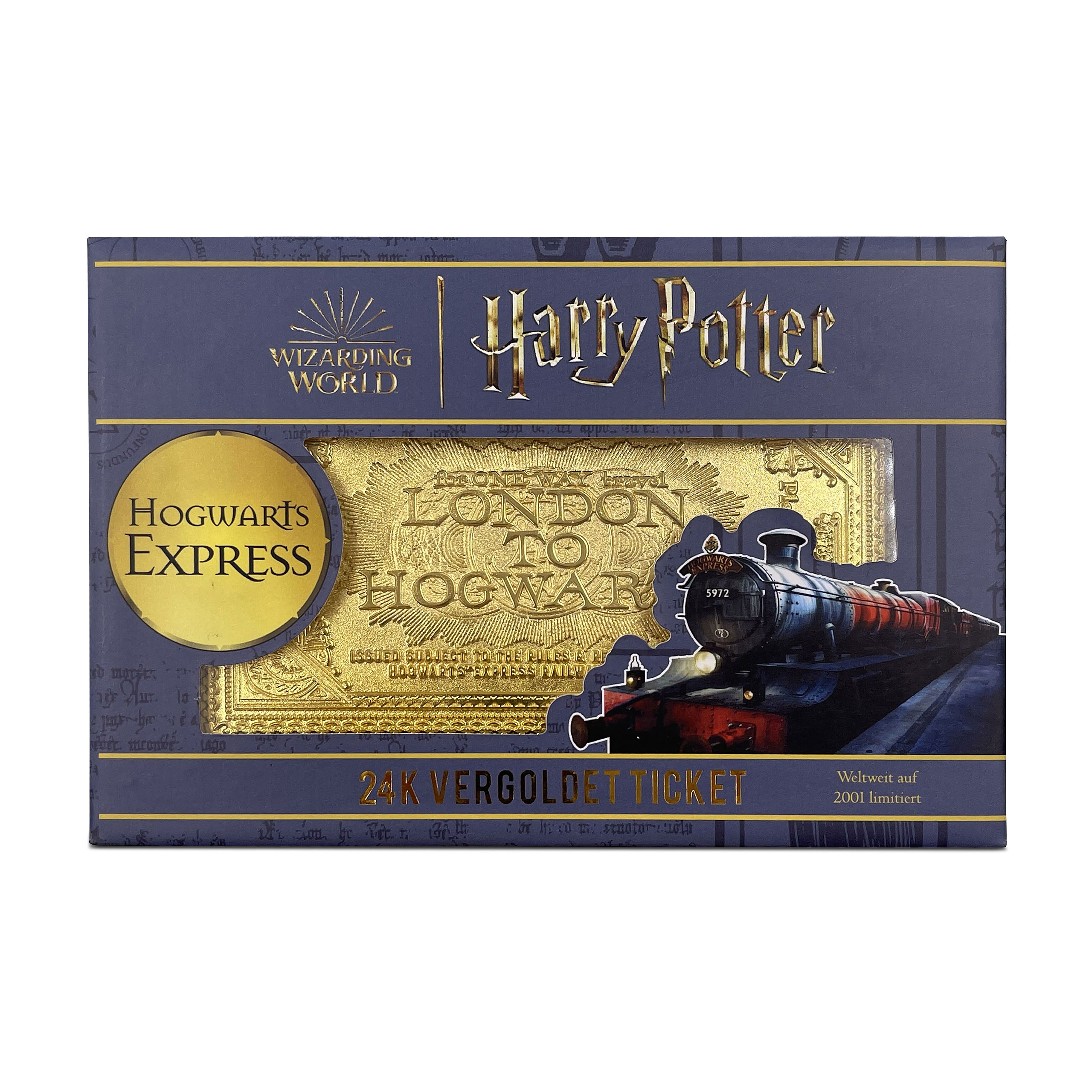 Harry Potter - Hogwarts Express Gold Ticket Replik Limited Edition