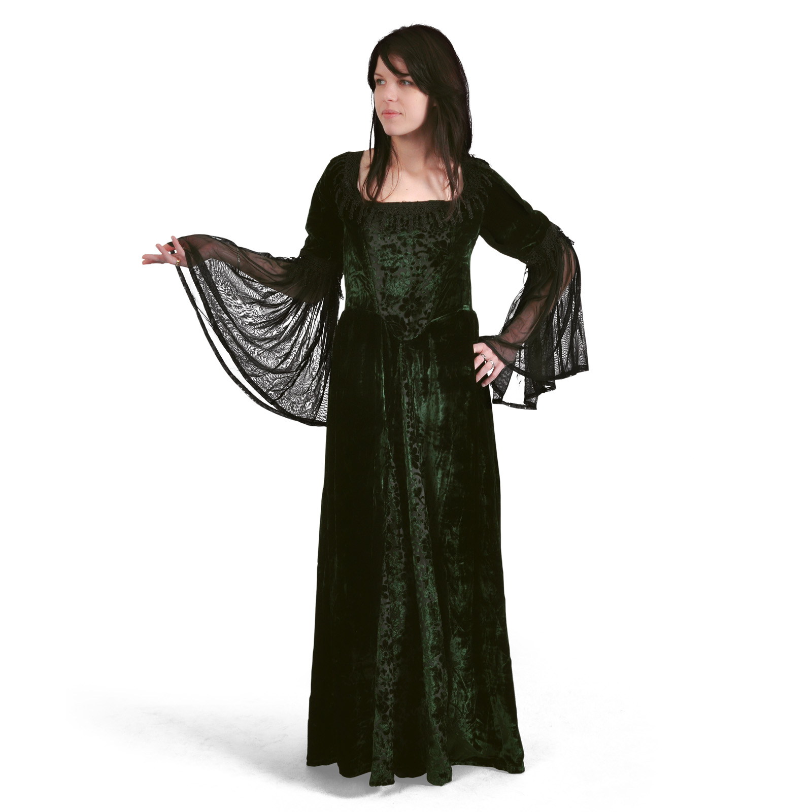 Melinda - Kleid dunkelgrün