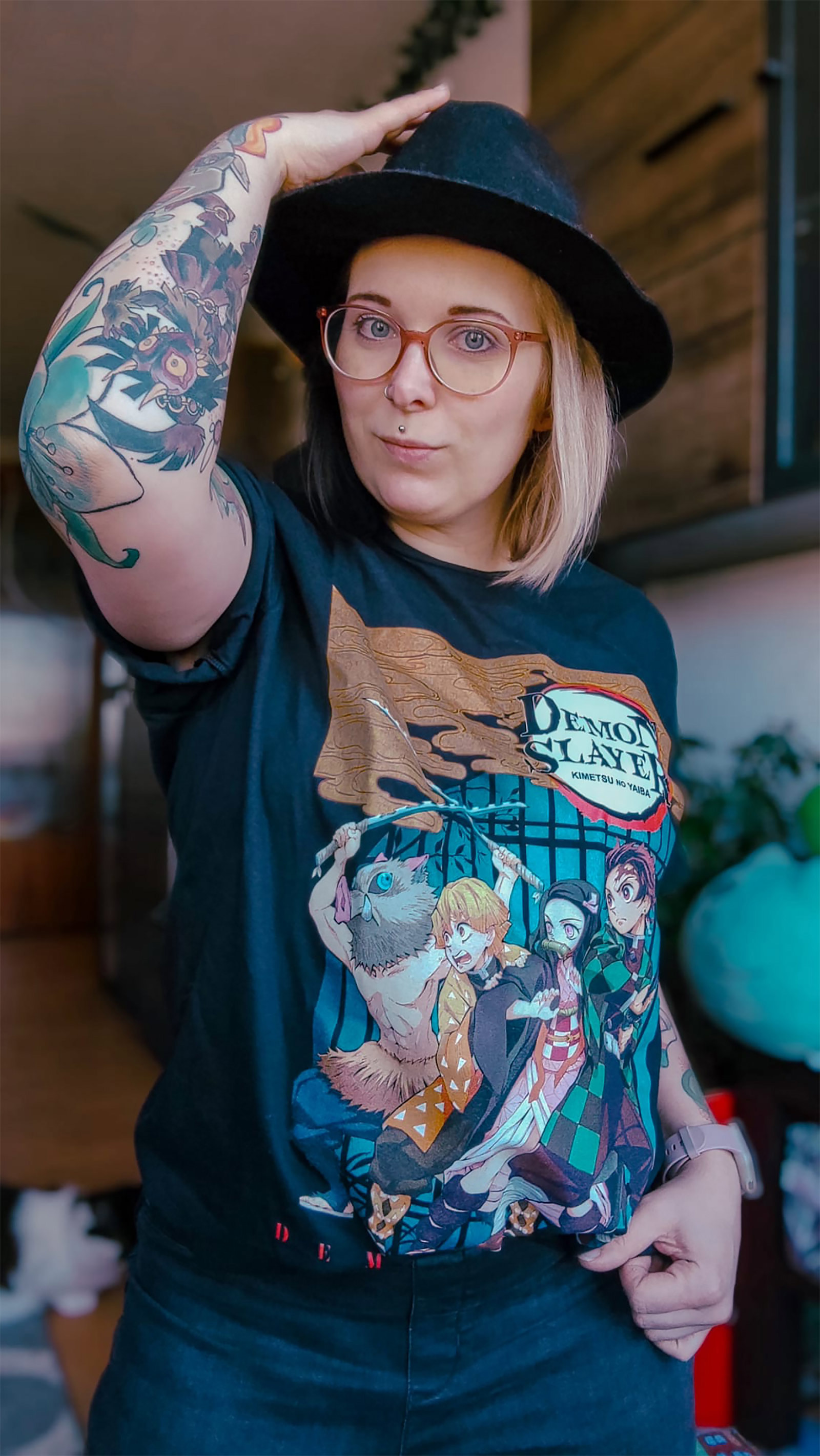 Demon Slayer - Character Poster T-Shirt schwarz