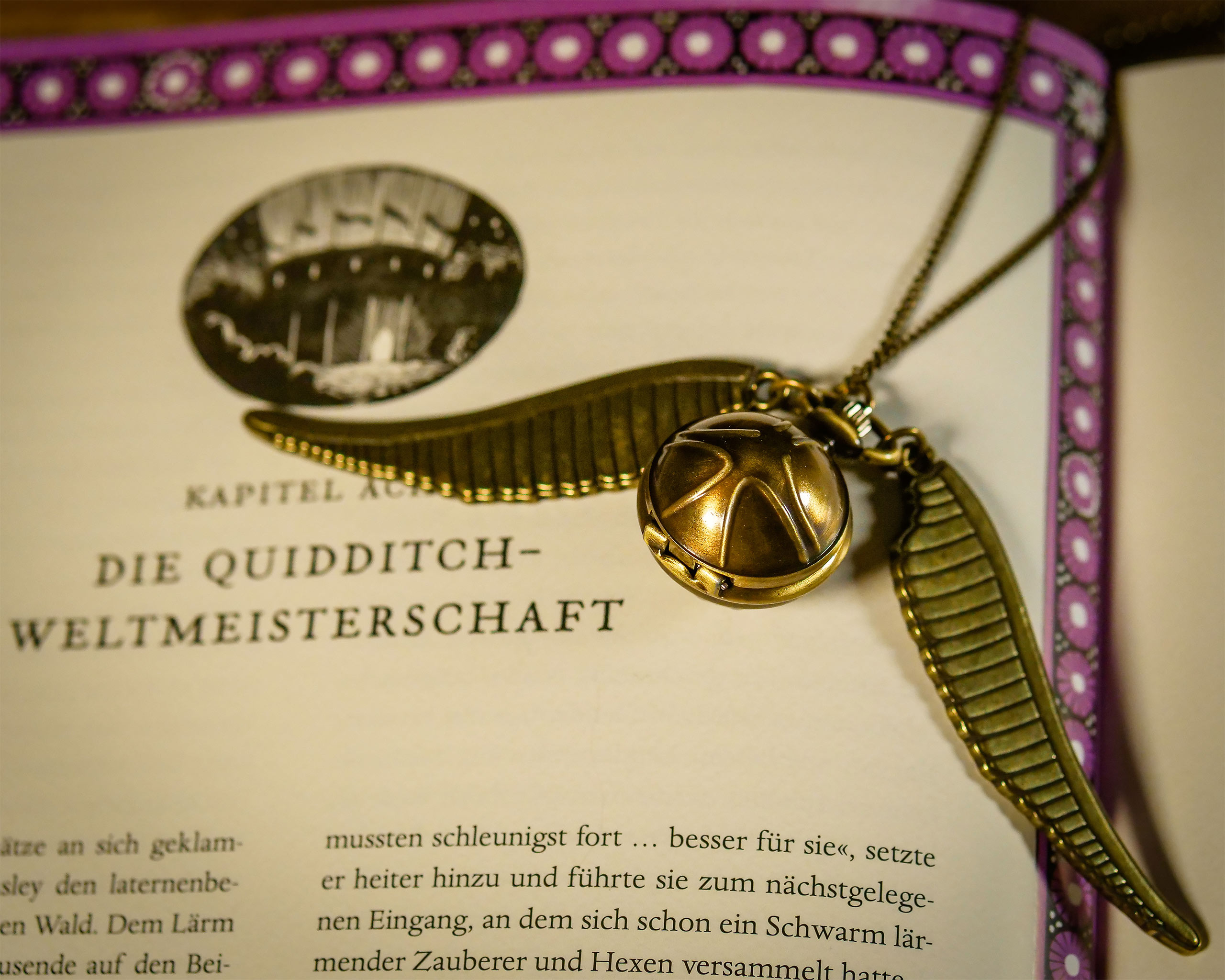 Harry Potter - Goldener Schnatz Medaillon an Kette