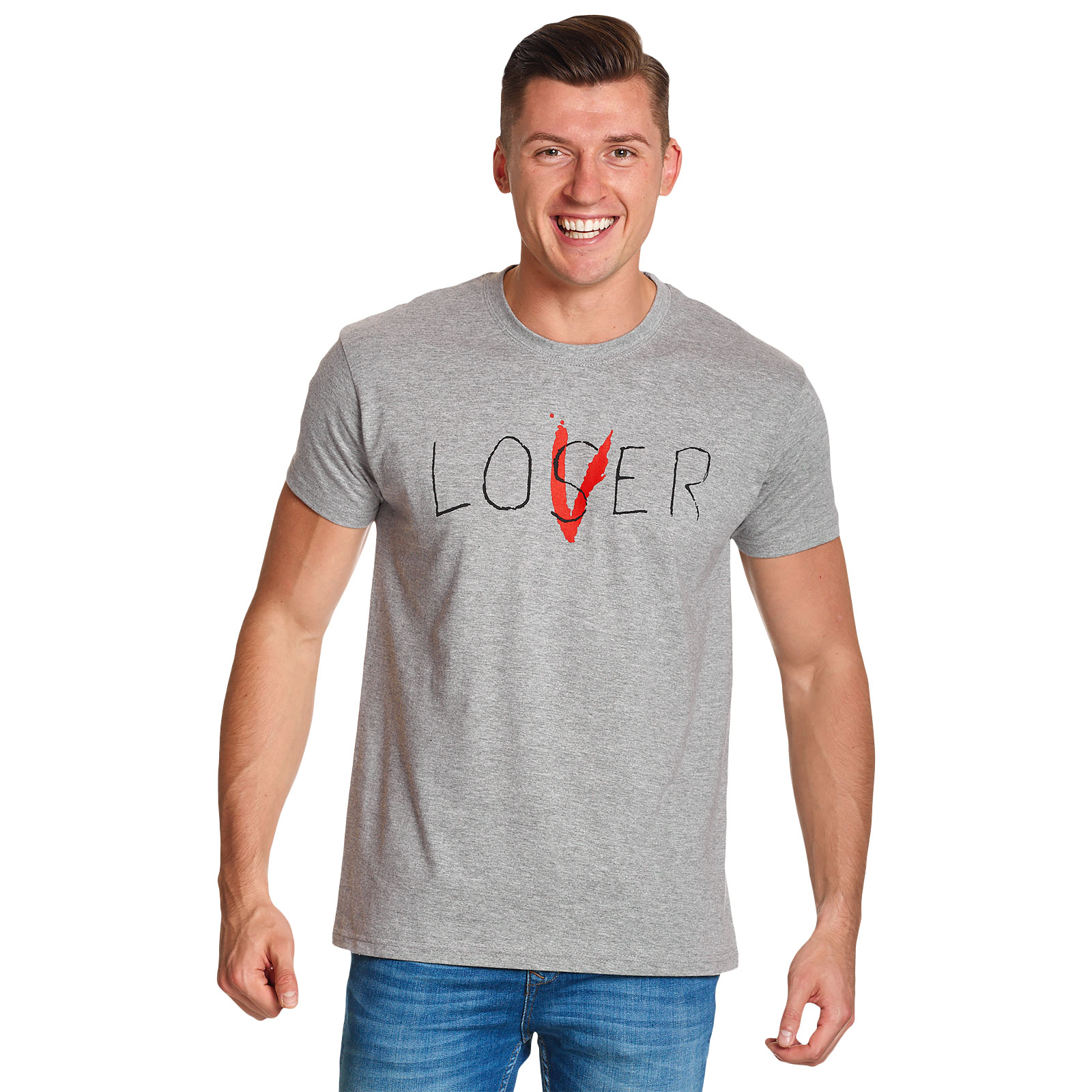 Stephen Kings ES - Loser or Lover T-Shirt grau
