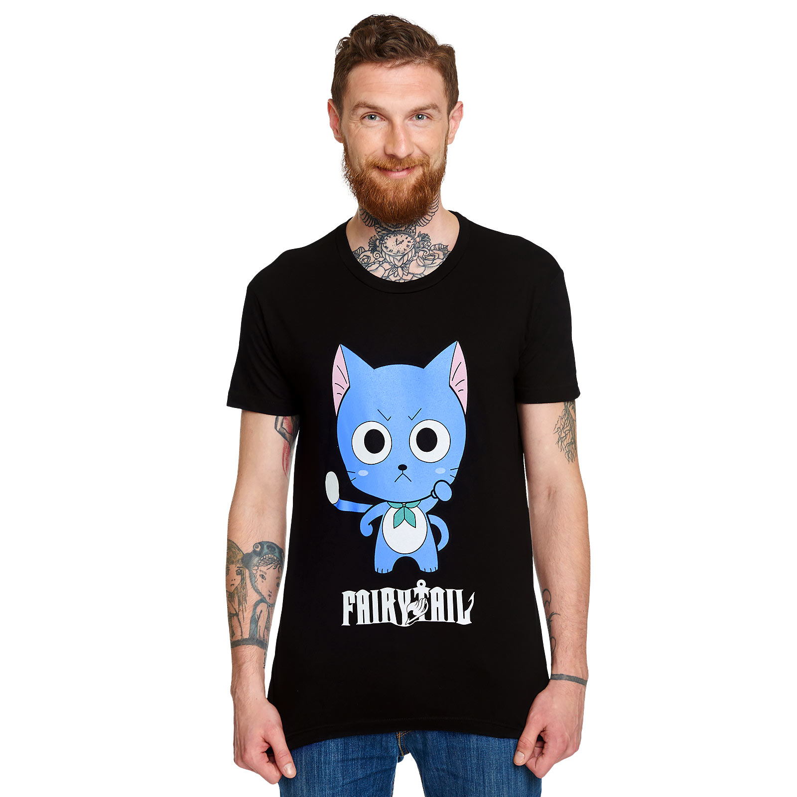 Fairy Tail - Happy T-Shirt schwarz