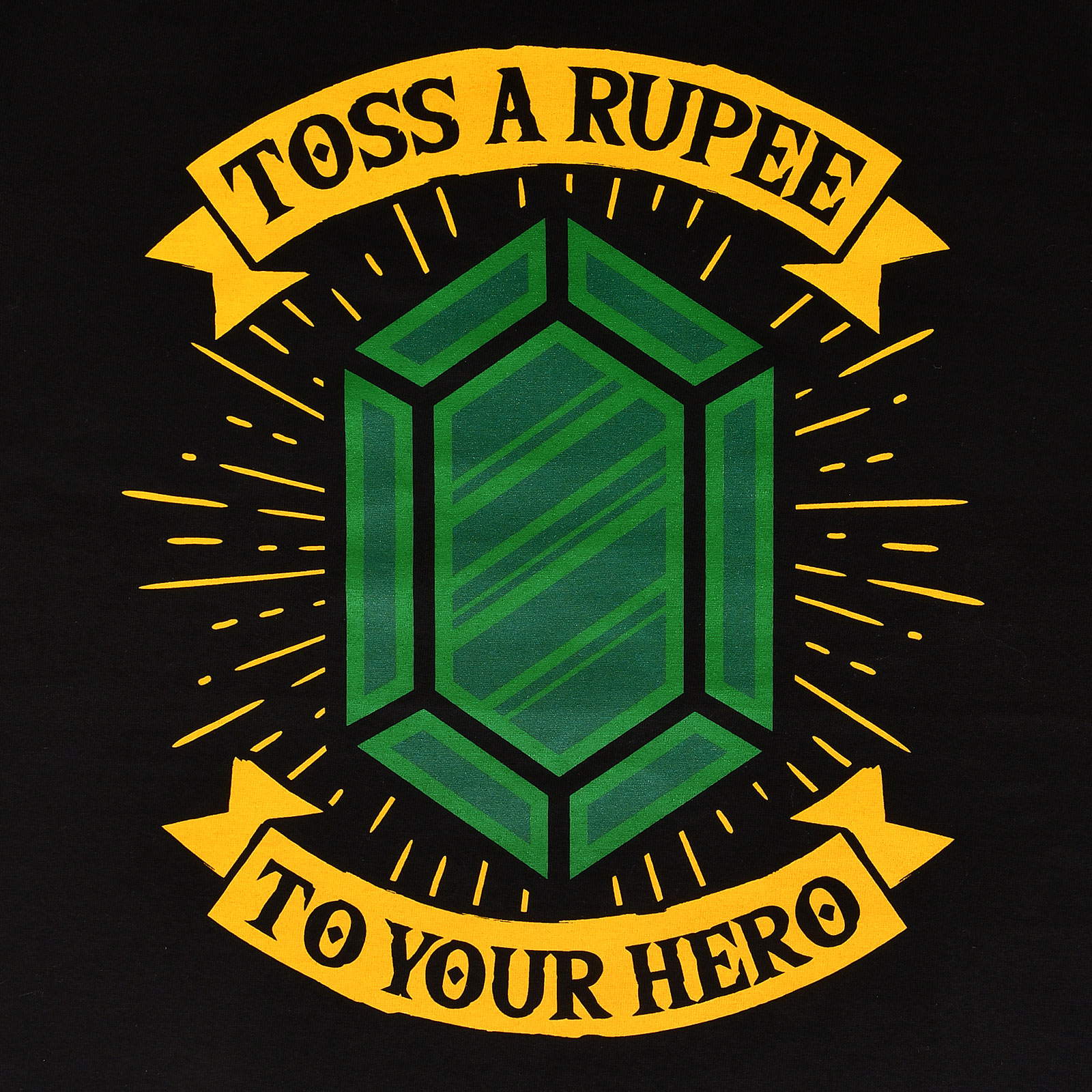 Toss a Rupee to Your Hero T-Shirt für Zelda Fans schwarz