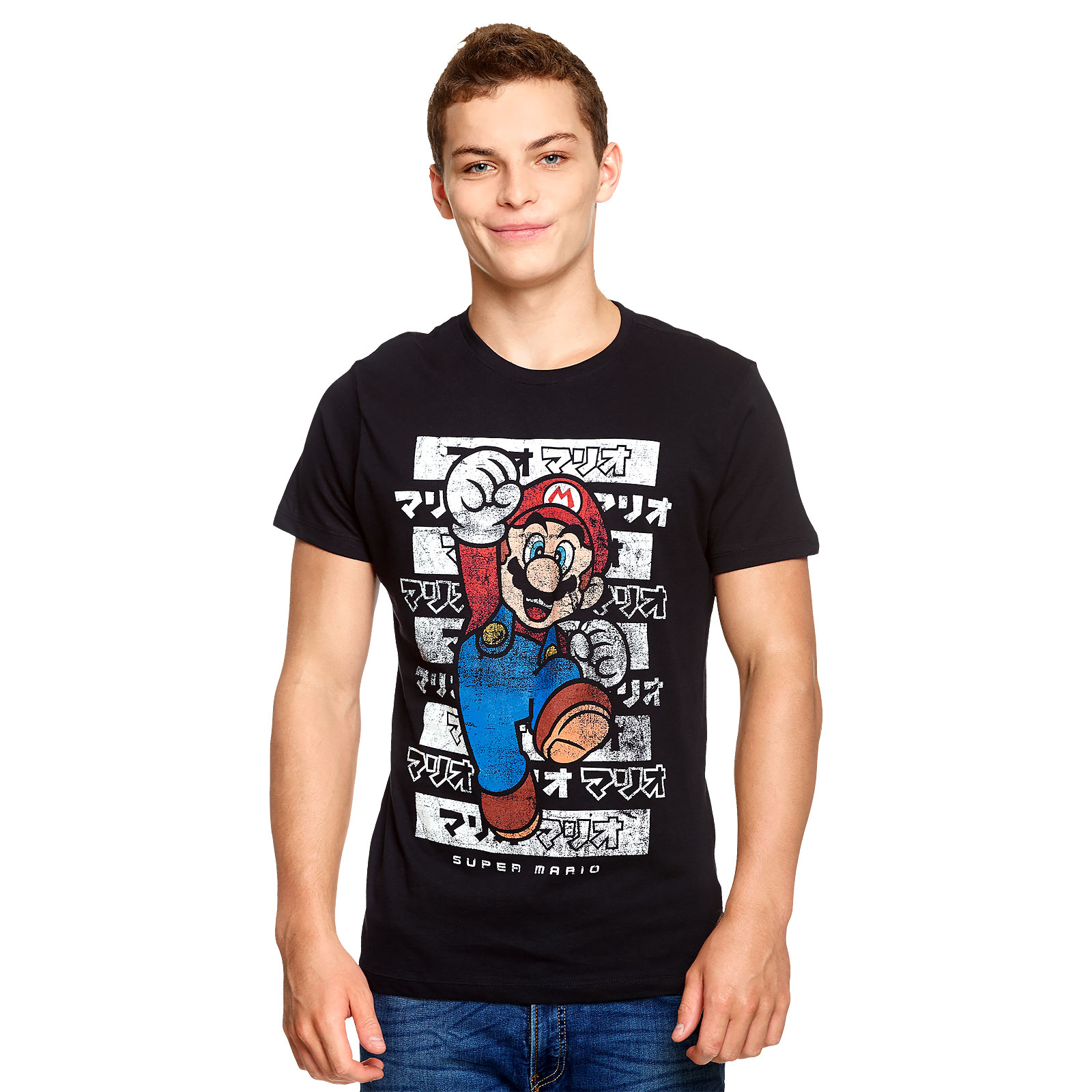 Super Mario Jump T-Shirt schwarz