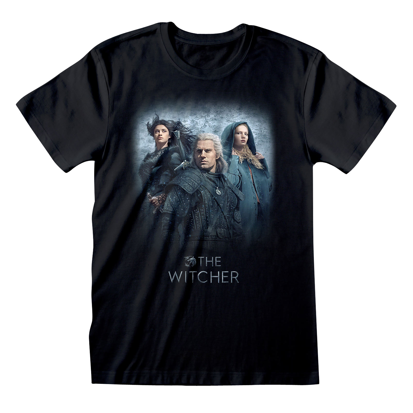 Witcher - Geralt Yennefer und Ciri T-Shirt Damen schwarz