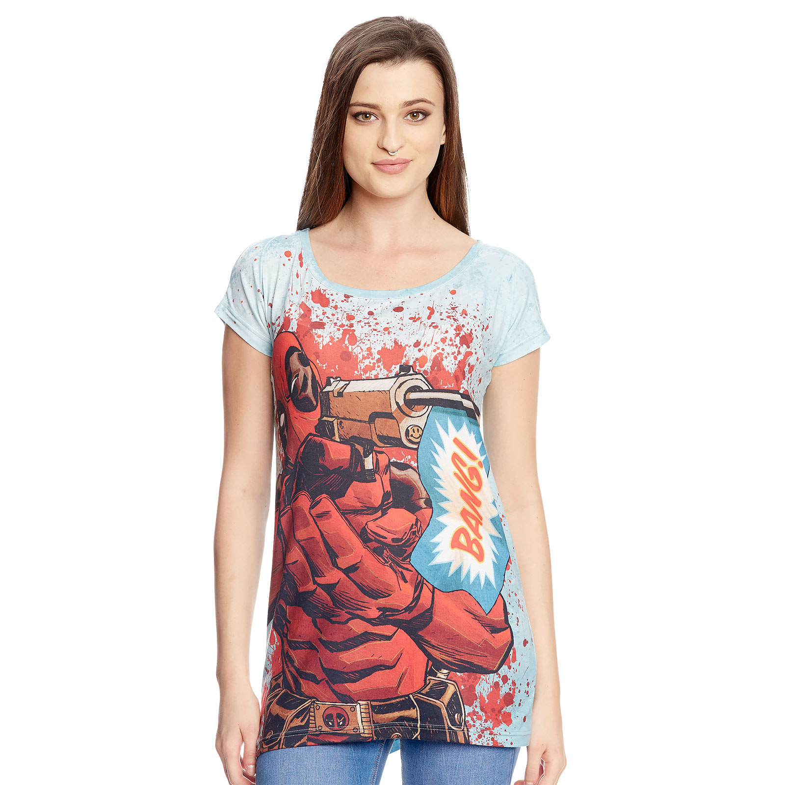 Deadpool - Bang Girlie Shirt Bang Loose Fit blau