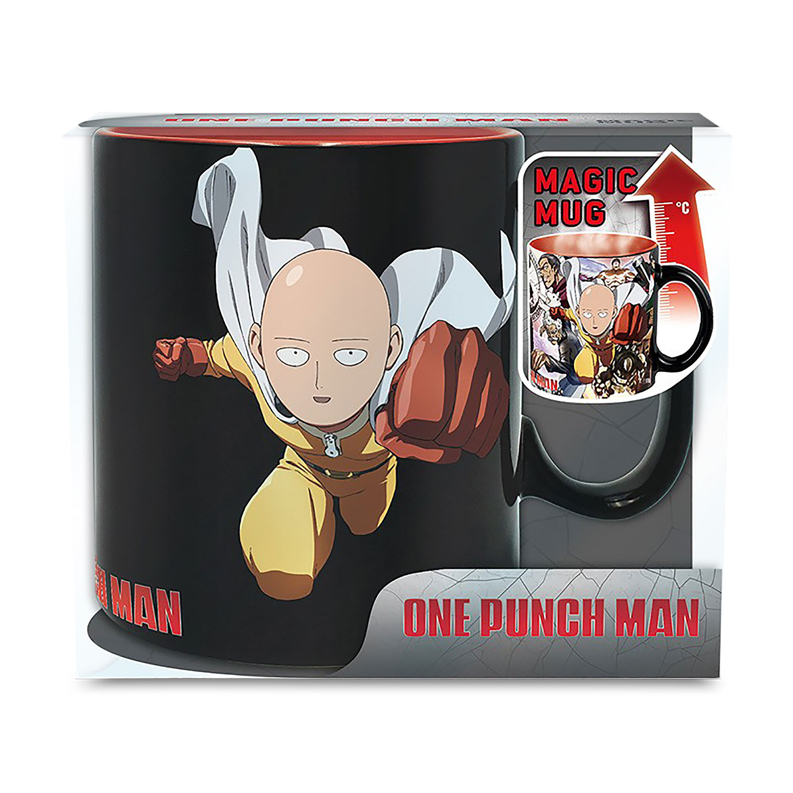 One Punch Man - Heroes Thermoeffekt Tasse