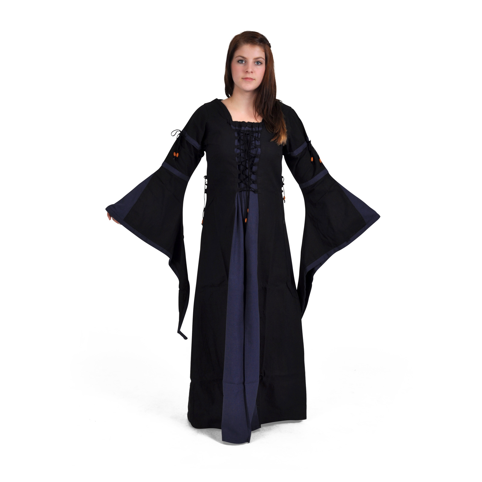 Elisa - Mittelalterkleid schwarz-blau