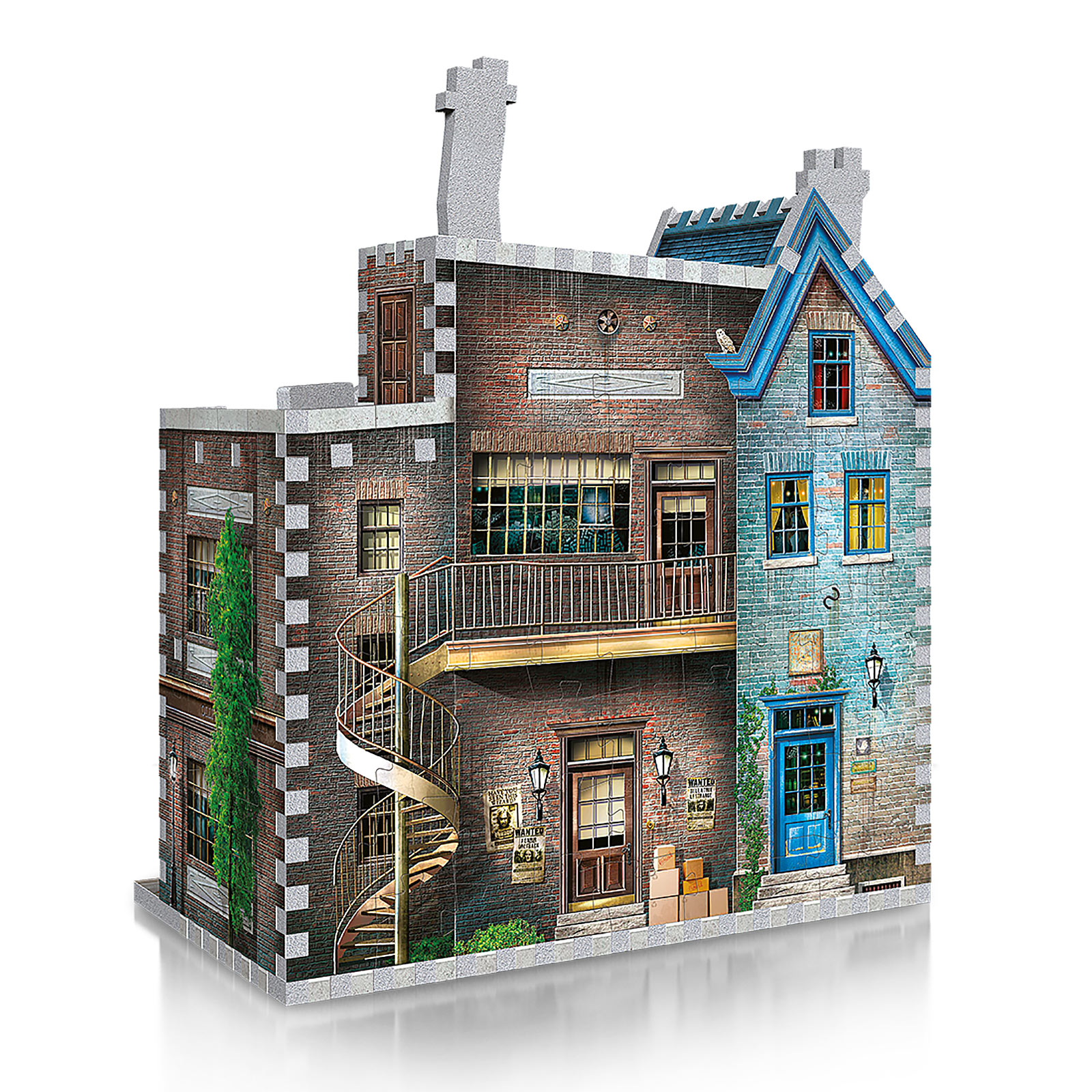 3D-Puzzle Harry Potter Ollivanders Zauberstabladen und Scribbulus Schreibwarenla 