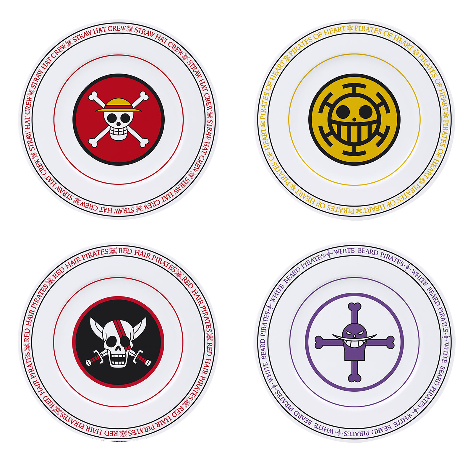 One Piece - Piratenbanden Logos Tellerset