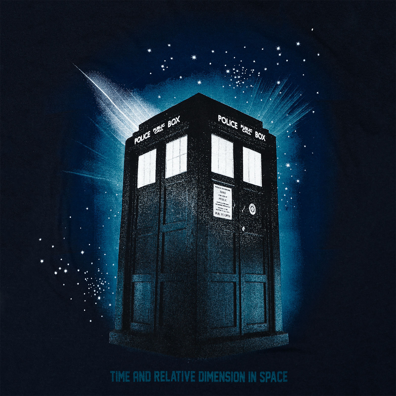 Doctor Who - Tardis Space T-Shirt blau