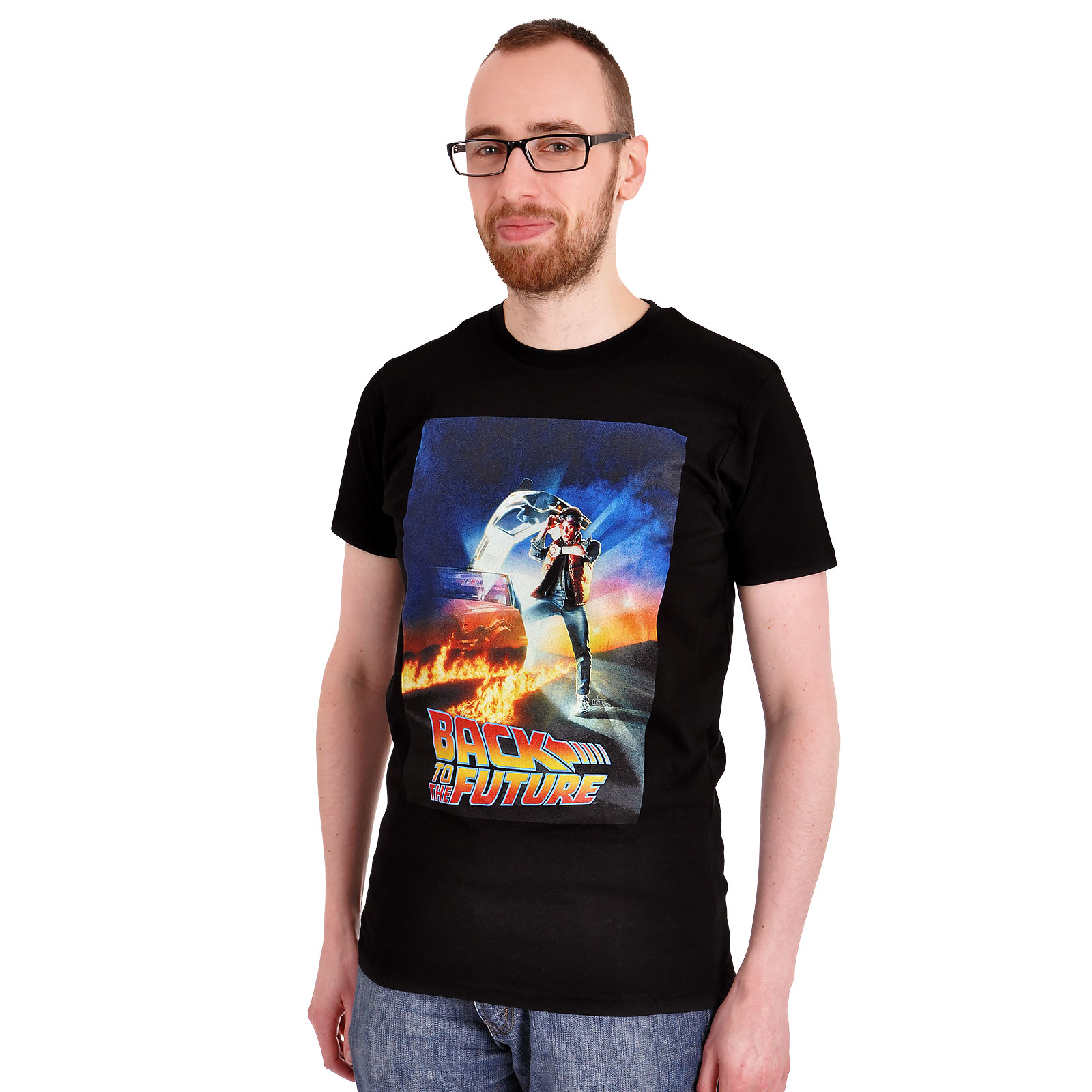 Zurück in die Zukunft - Marty McFly Poster T-Shirt schwarz
