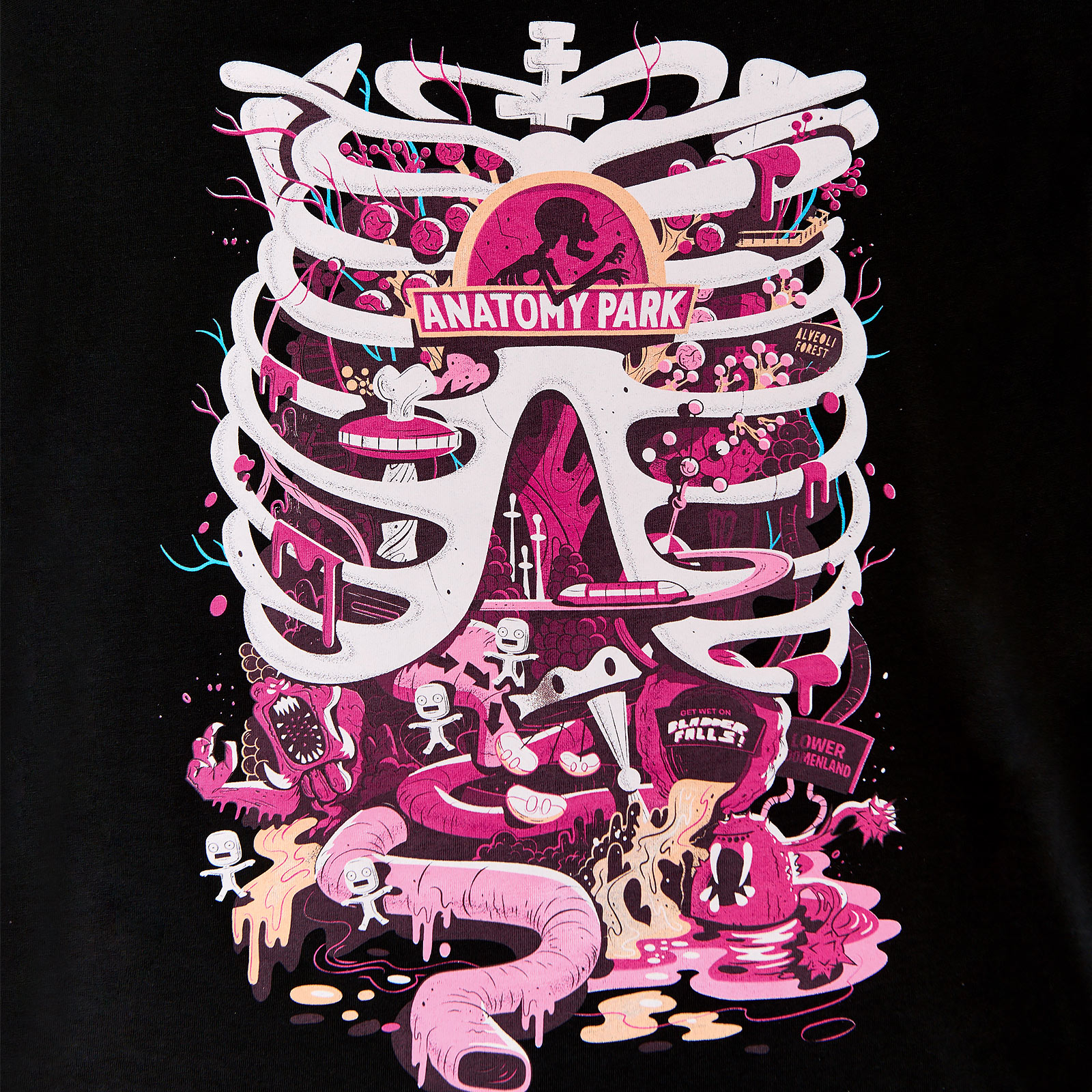 Rick and Morty - Anatomy Park T-Shirt Damen schwarz