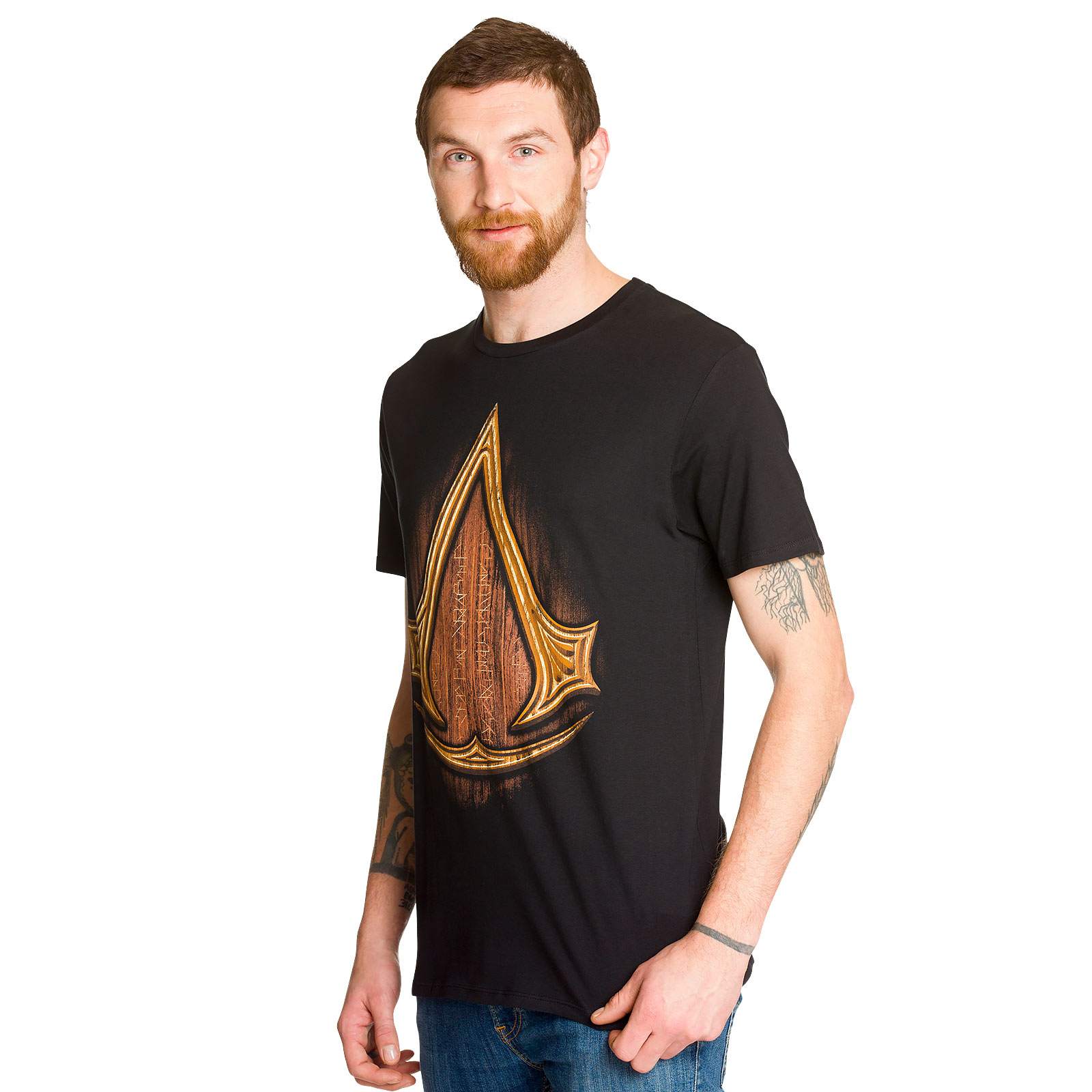 Assassins Creed - Insignia Wood T-Shirt schwarz