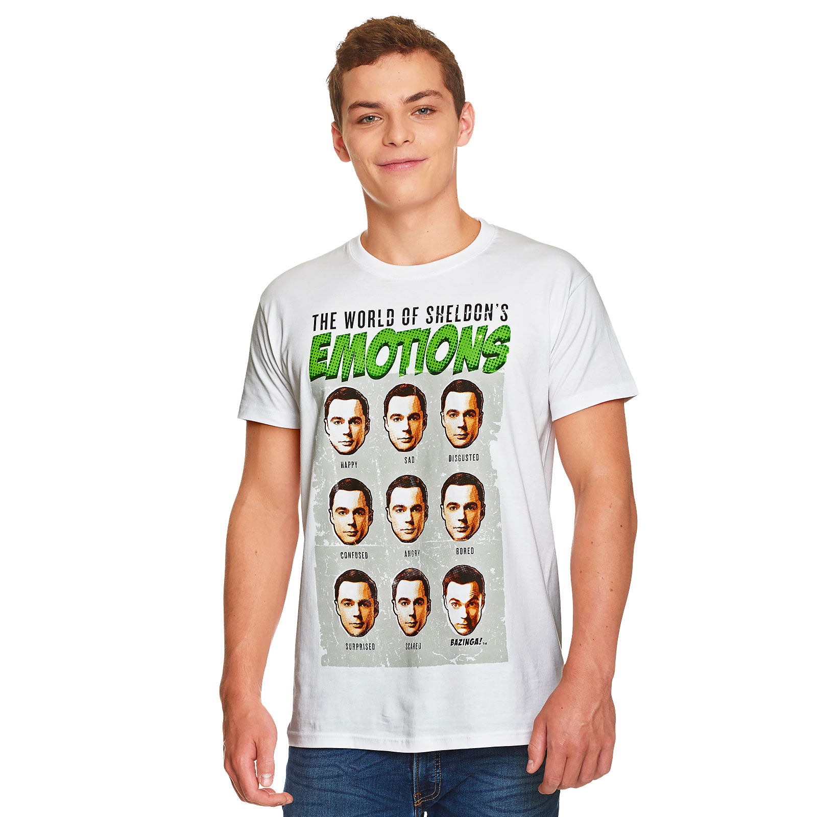 Big Bang Theory - Sheldon Emotions T-Shirt weiß