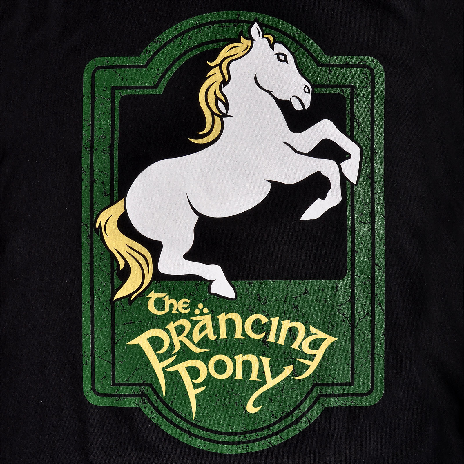 Herr der Ringe - Zum Tänzelnden Pony Logo T-Shirt schwarz