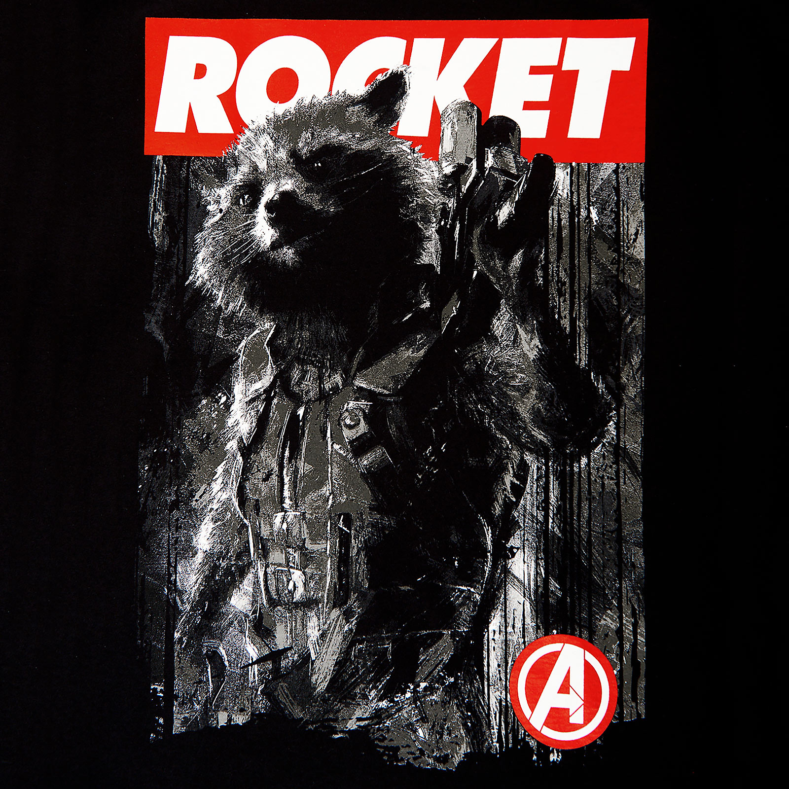 Avengers - Rocket Raccoon T-Shirt schwarz