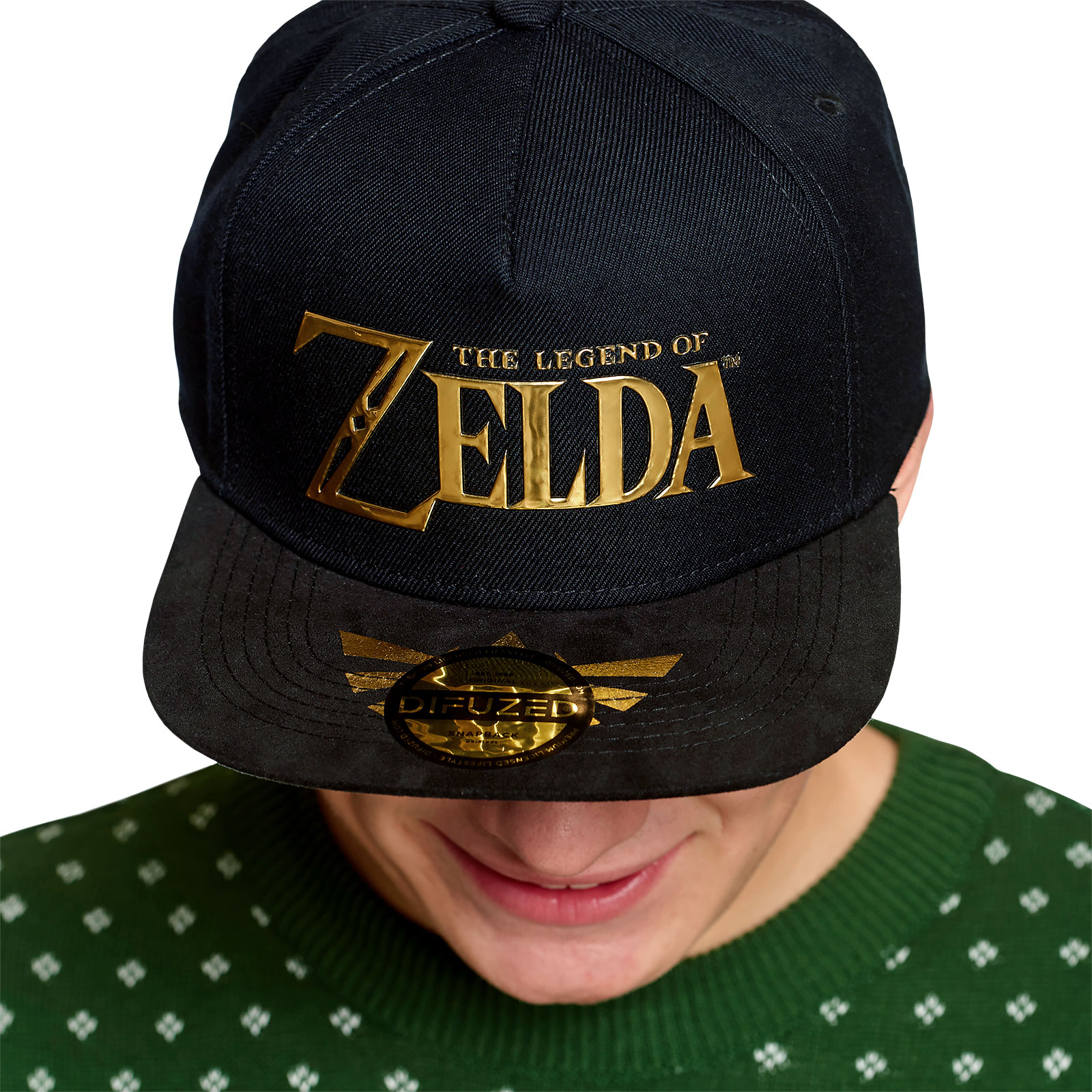 Zelda - Golden Logo Snapback Cap schwarz
