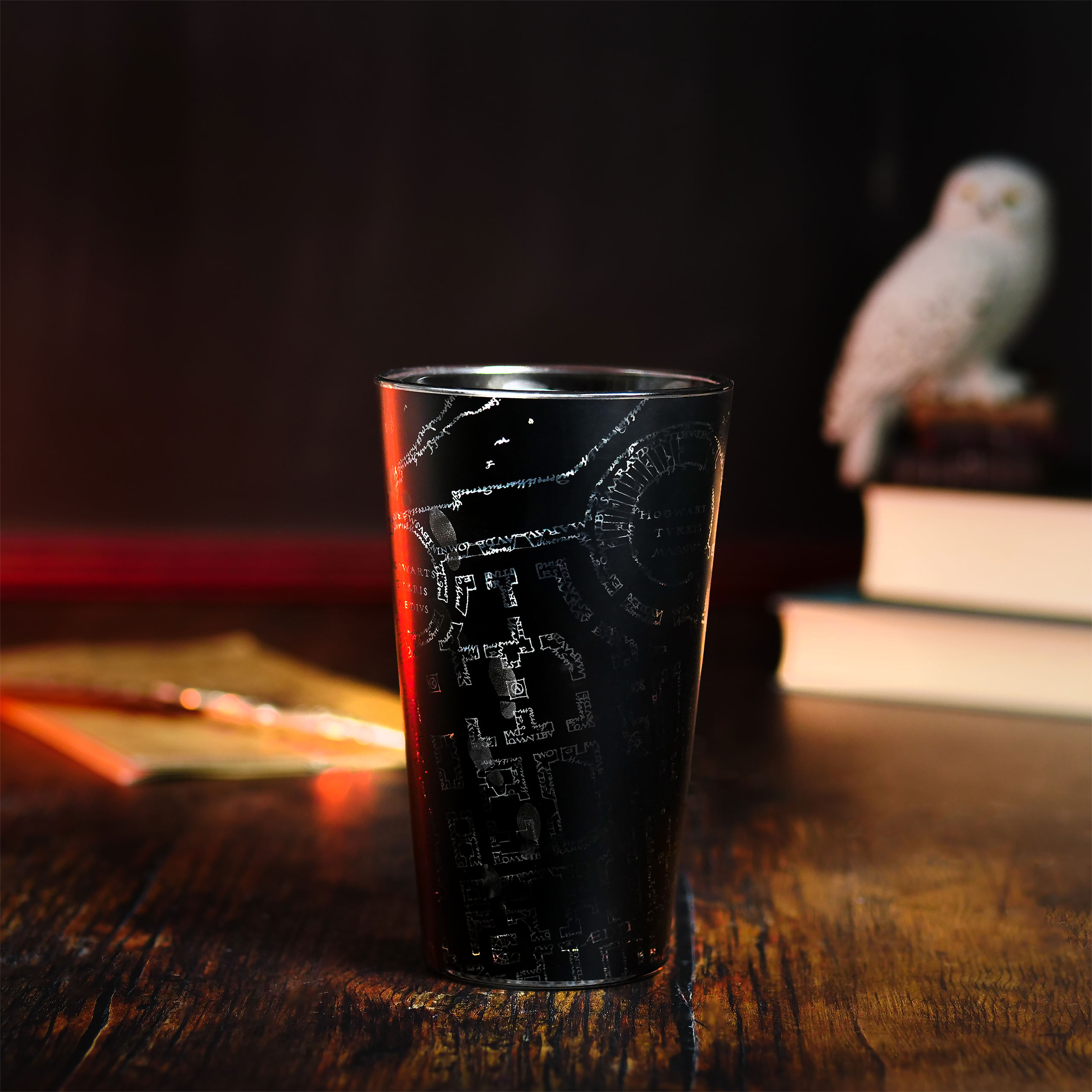 Harry Potter - Karte des Rumtreibers Glas schwarz