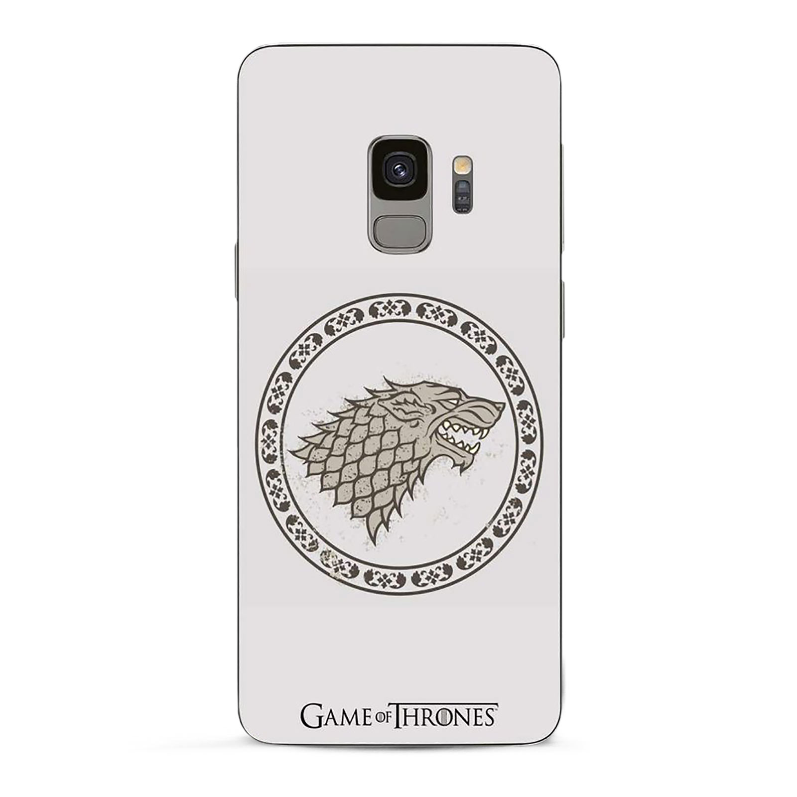 Game of Thrones - Stark Wappen Samsung Galaxy S9 Handyhülle Silikon weiß