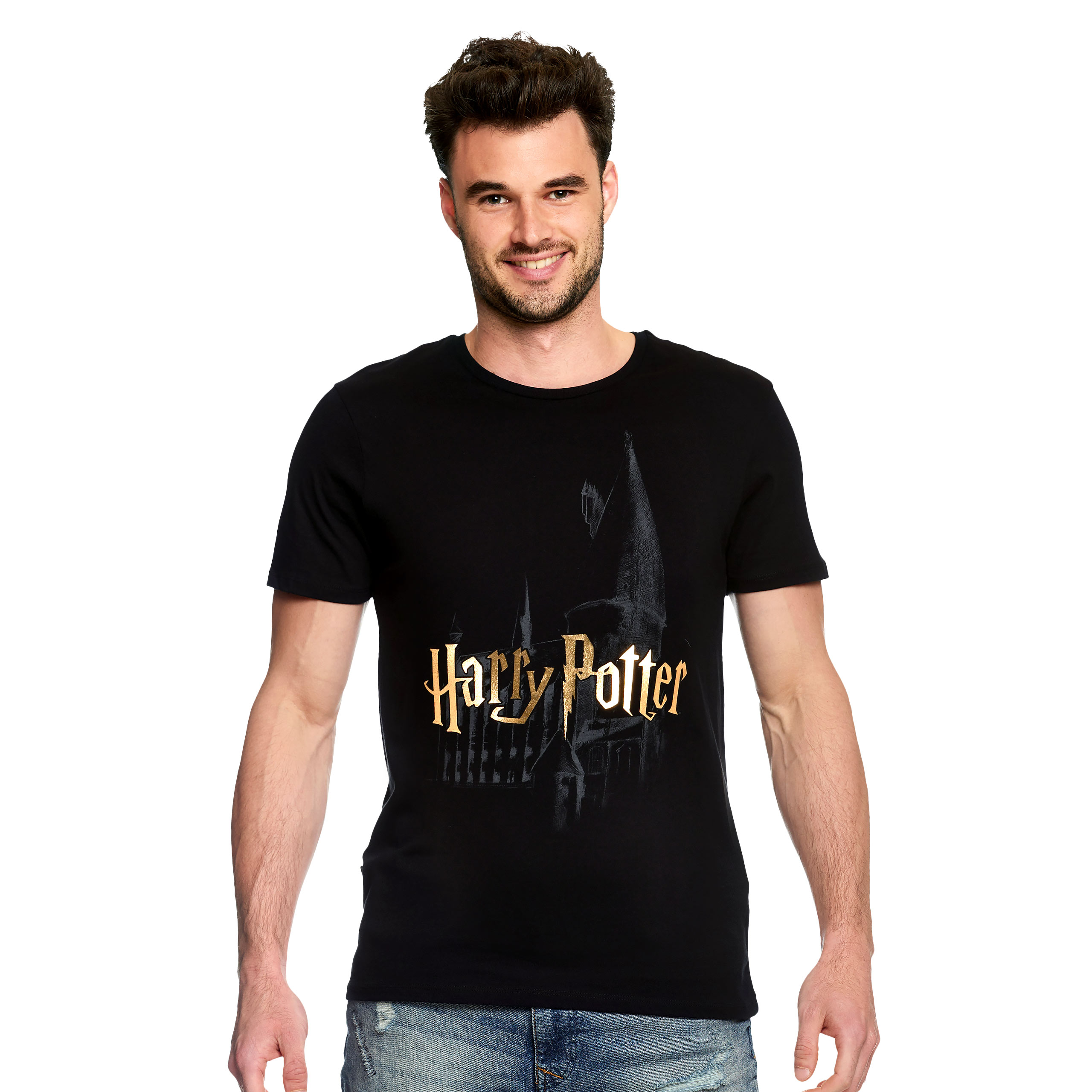 Harry Potter - Hogwarts Schloss T-Shirt schwarz