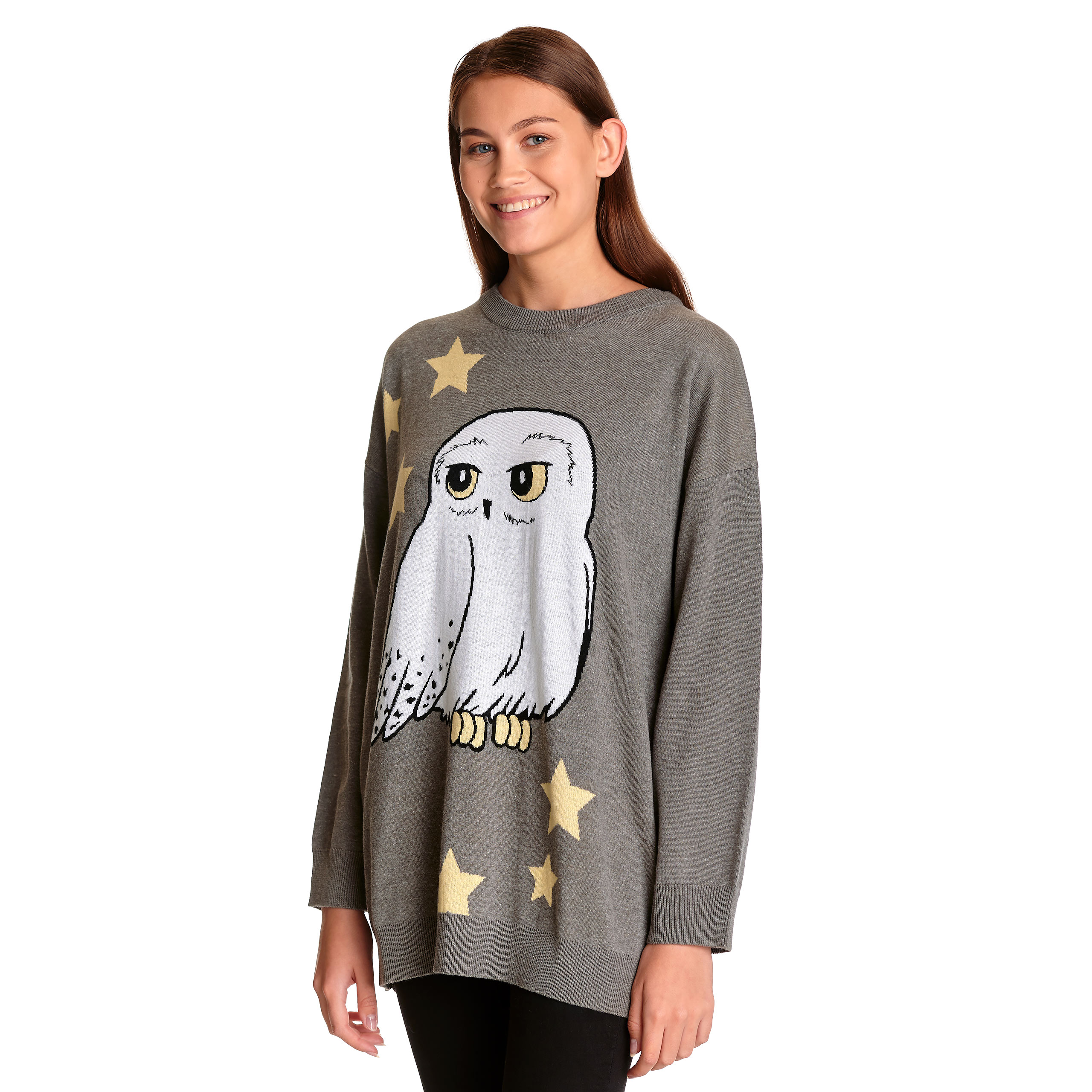 Harry Potter - Hedwig Oversize Sweater Damen grau