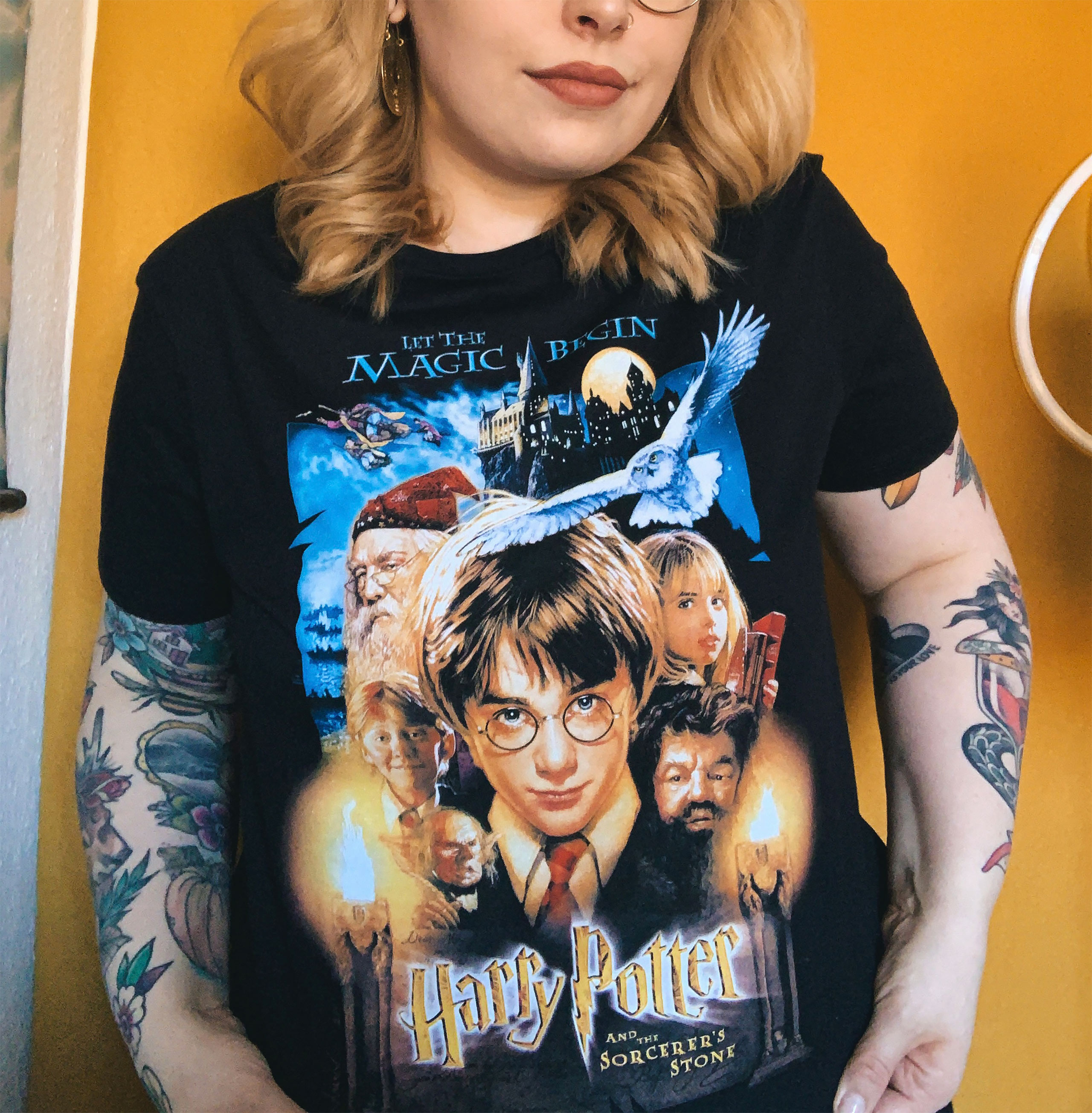 Harry Potter - Stein der Weisen Poster T-Shirt schwarz