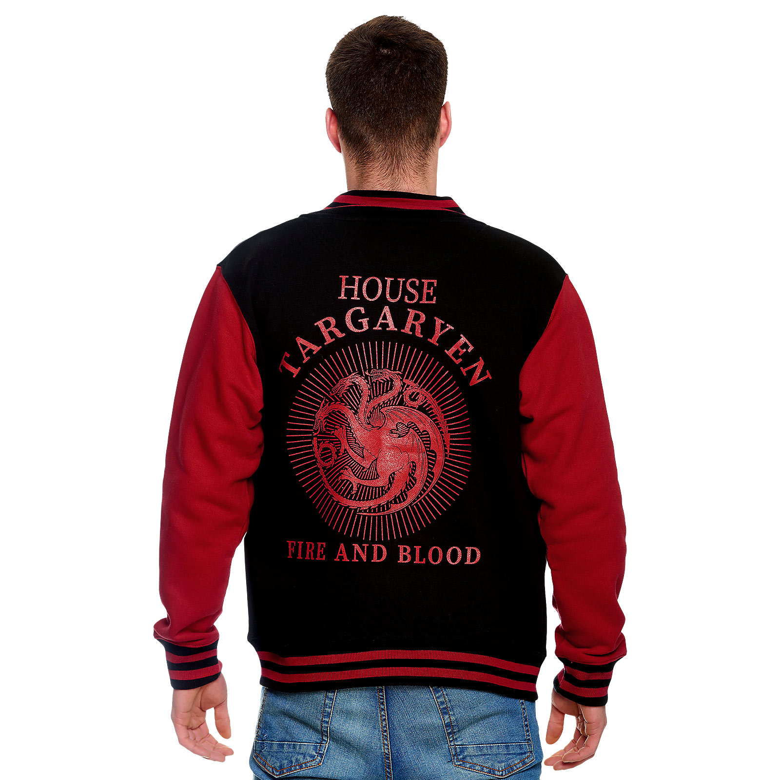 Game of Thrones - House Targaryen College Jacke schwarz-rot
