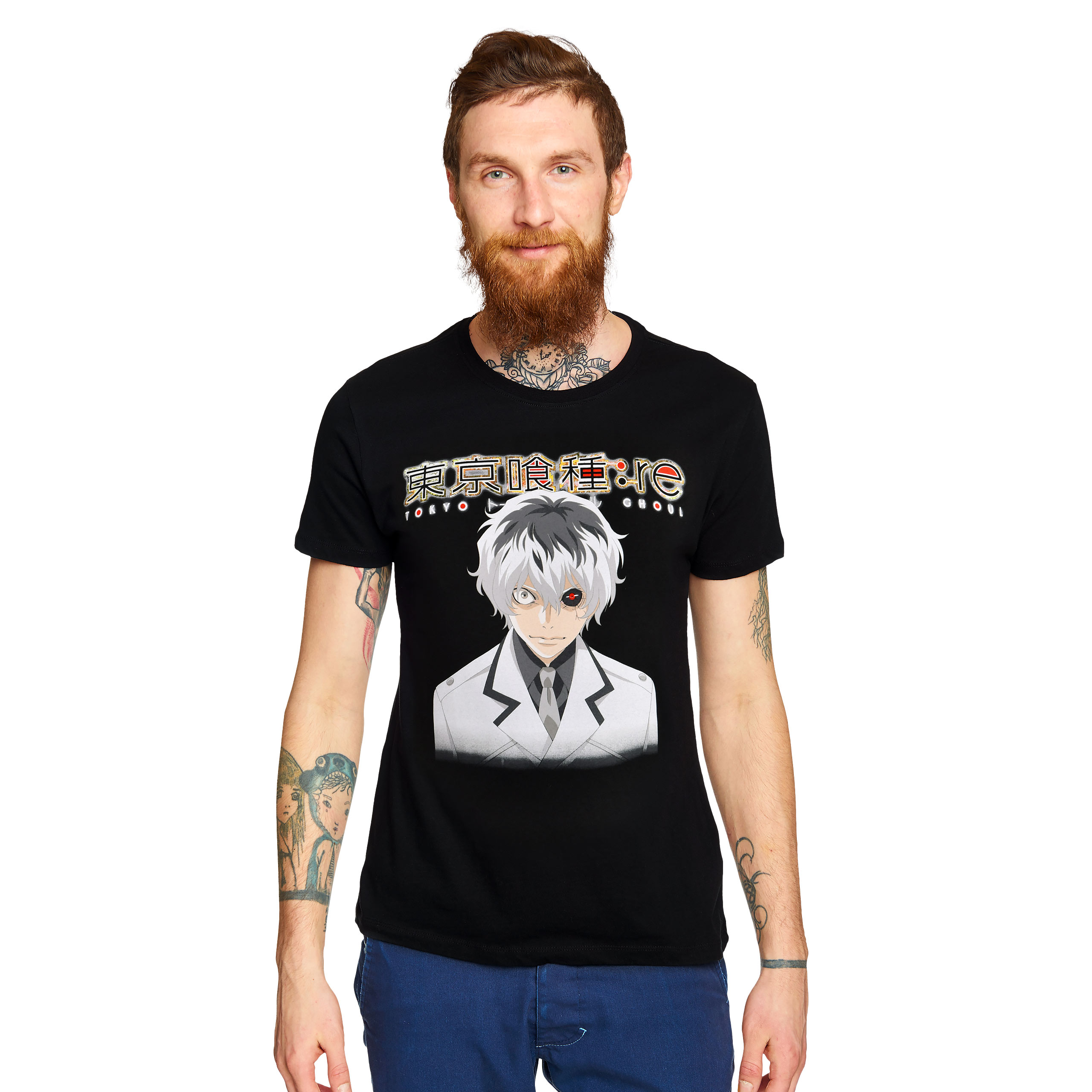 Tokyo Ghoul - Ken Kaneki mit Kakugan T-Shirt schwarz