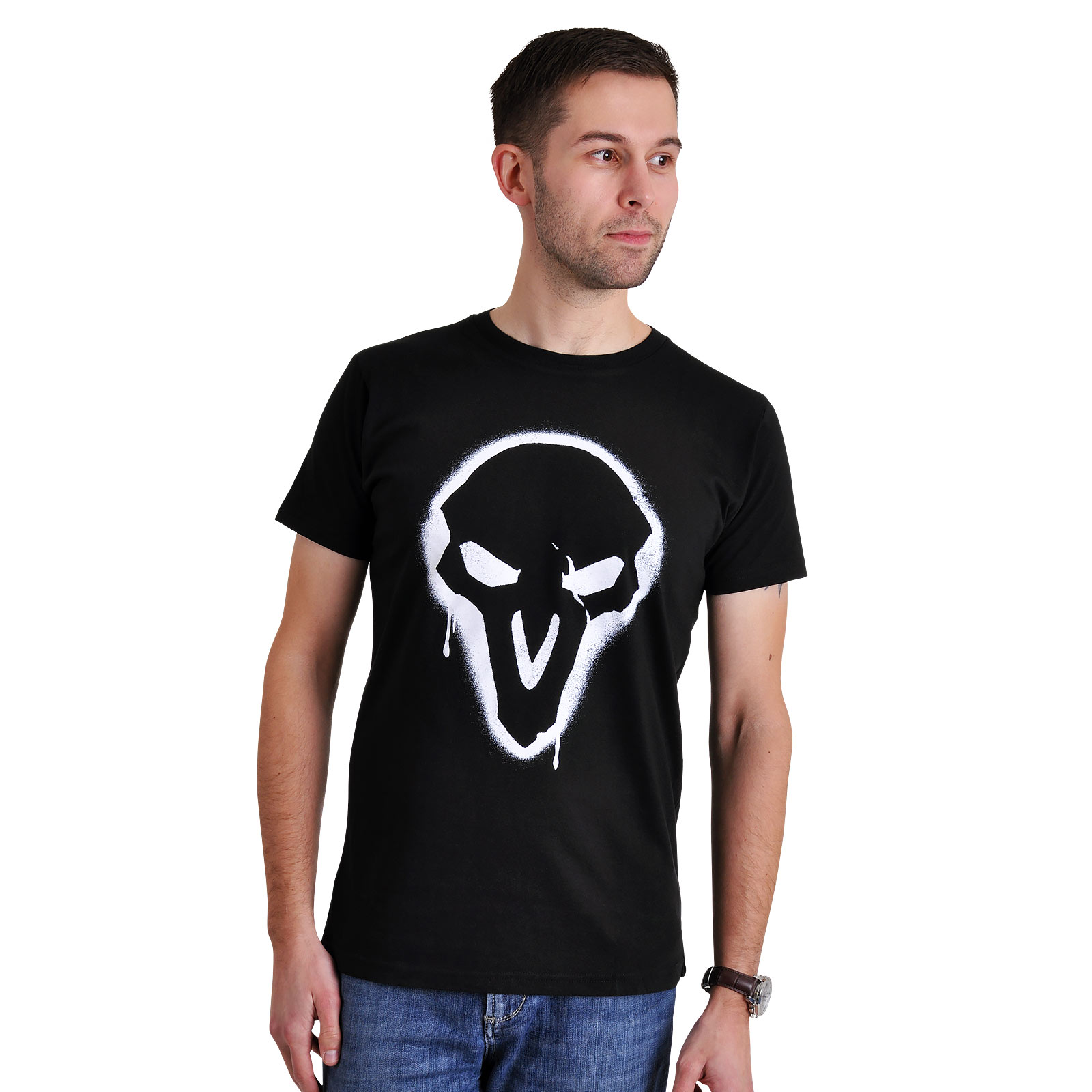 Overwatch - Reaper Spray Logo T-Shirt schwarz