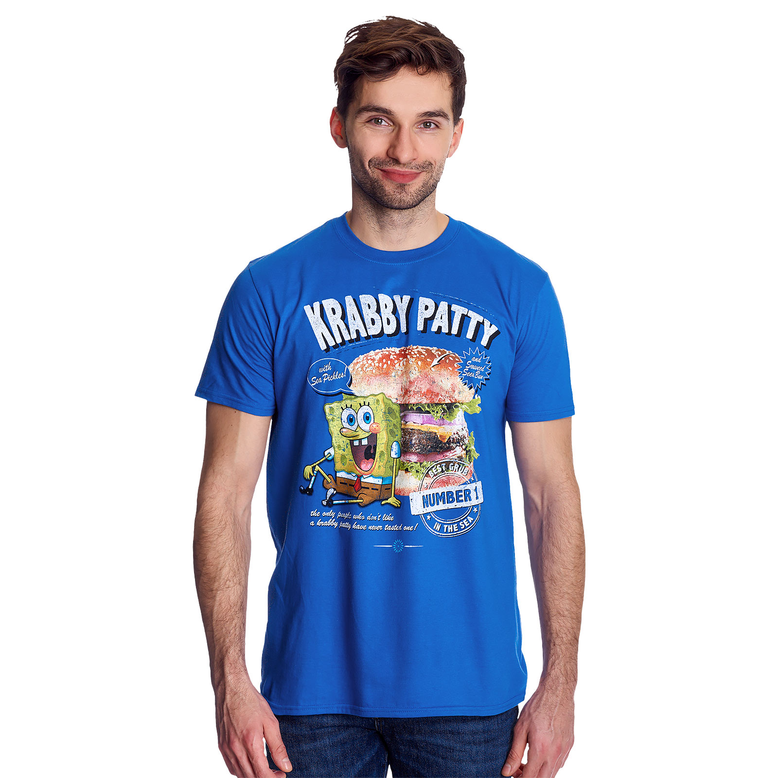 SpongeBob - Krabby Patty T-Shirt blau