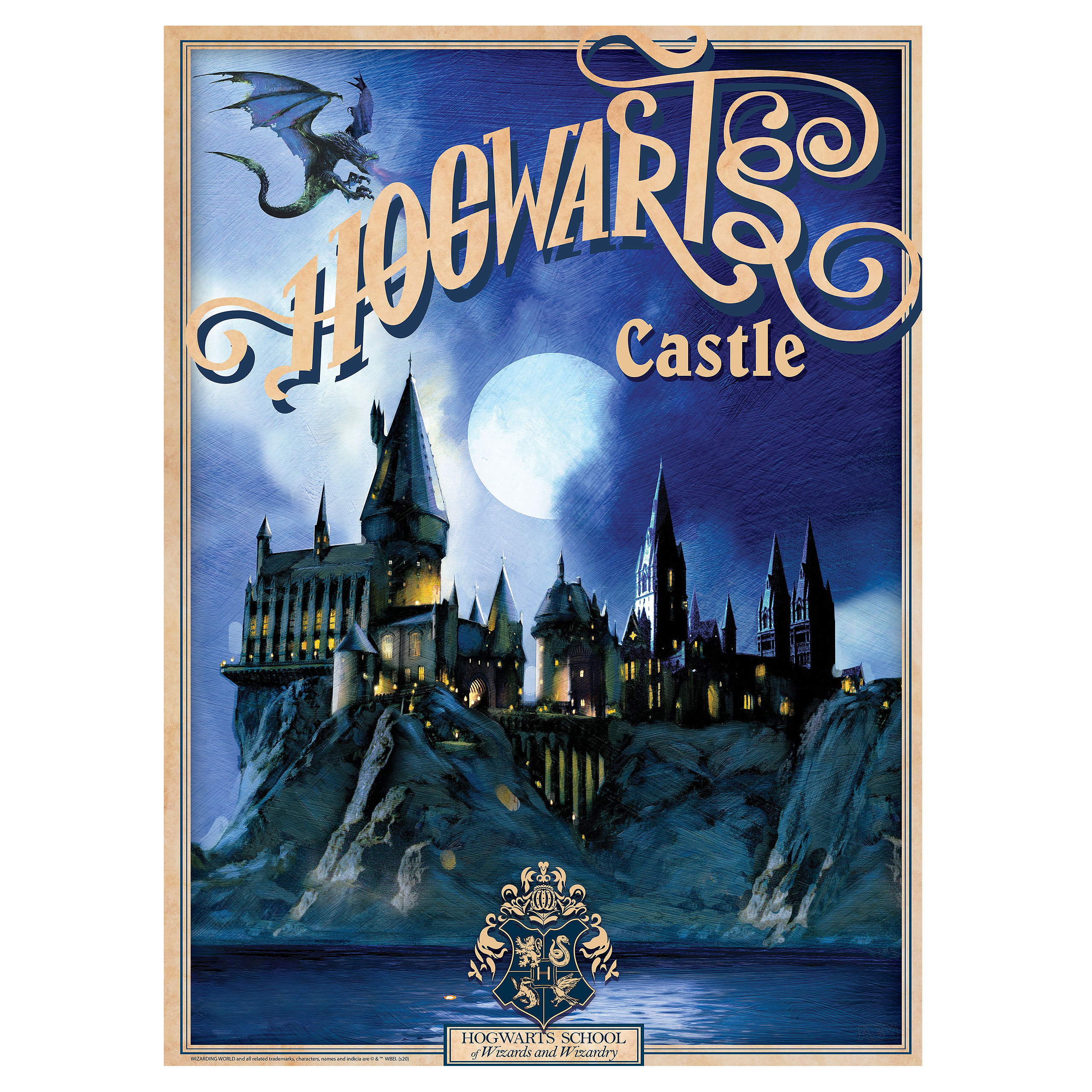 Harry Potter - Hogwarts Schloss & Winkelgasse Poster 2er Set