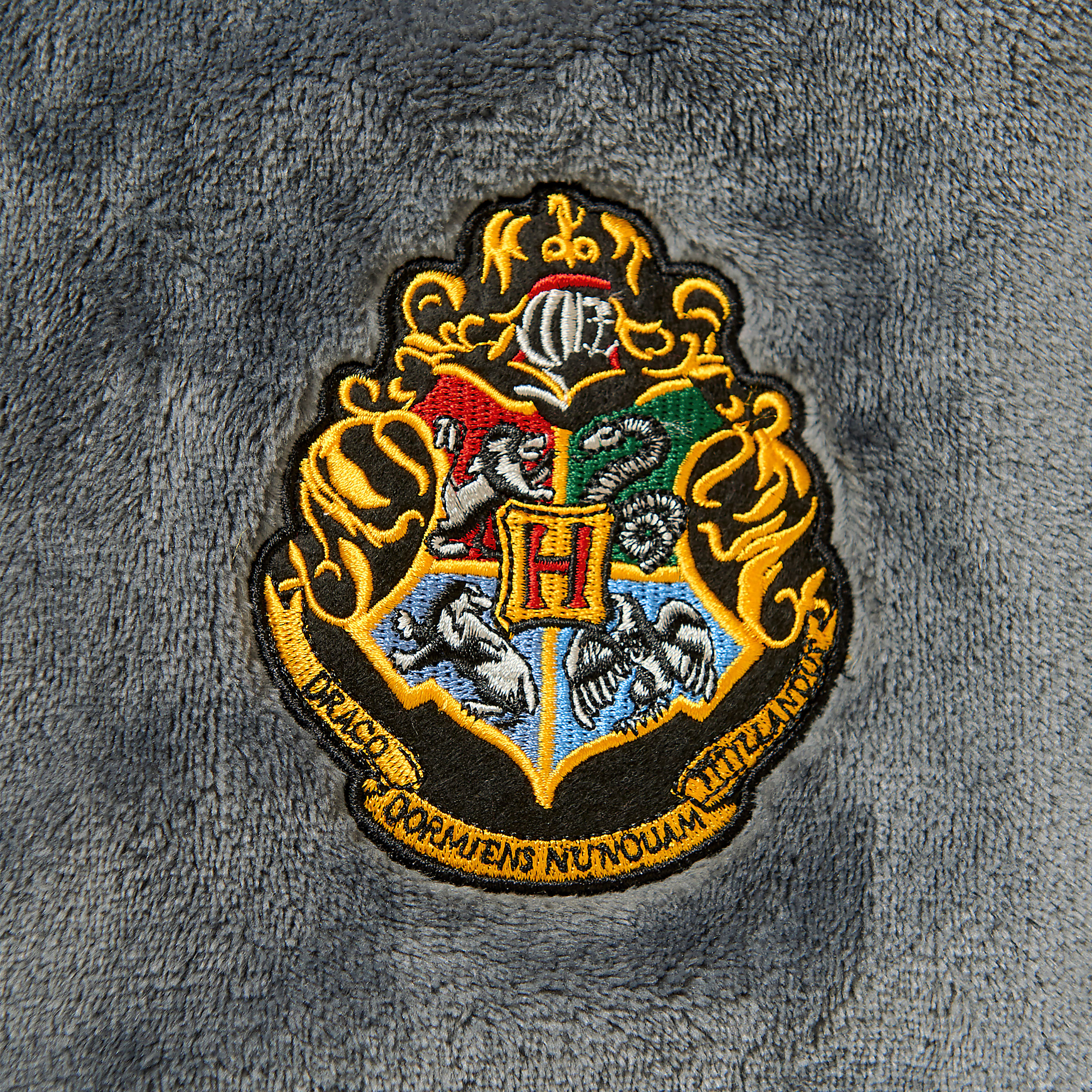 Harry Potter - Hufflepuff Wappen Bademantel grau