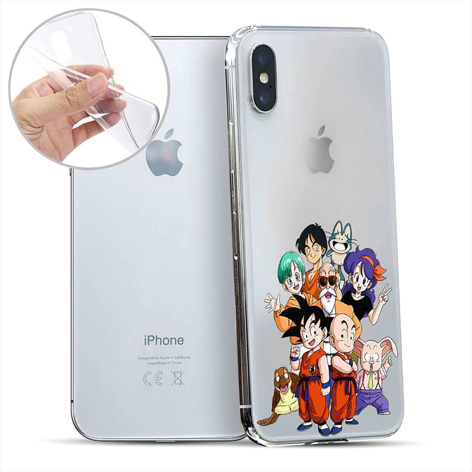 Dragon Ball - Characters iPhone X / XS Handyhülle Silikon transparent