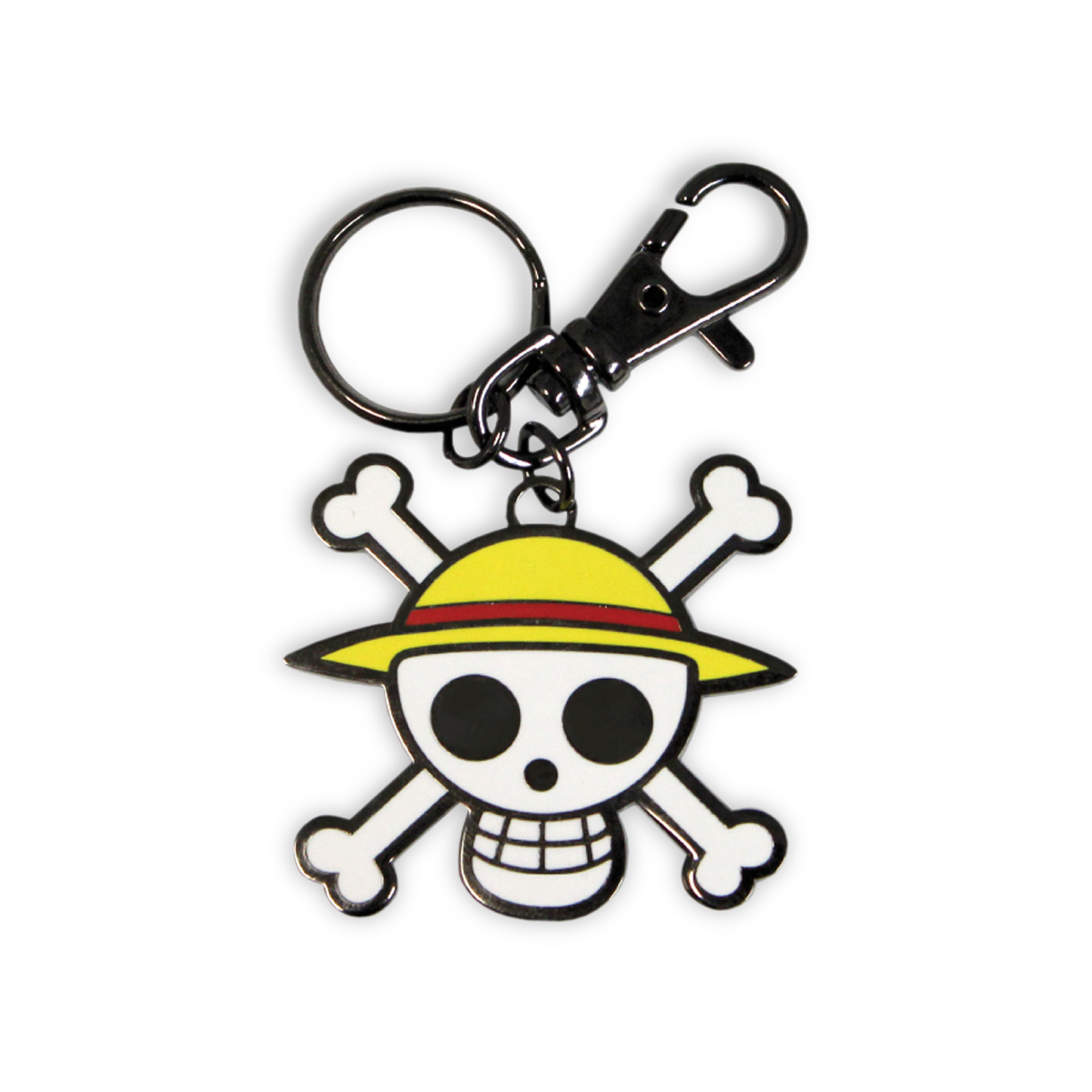 One Piece Monkey D Luffy Metall Schlüsselring Schlüsselanhänger Strohhut 5 cm 
