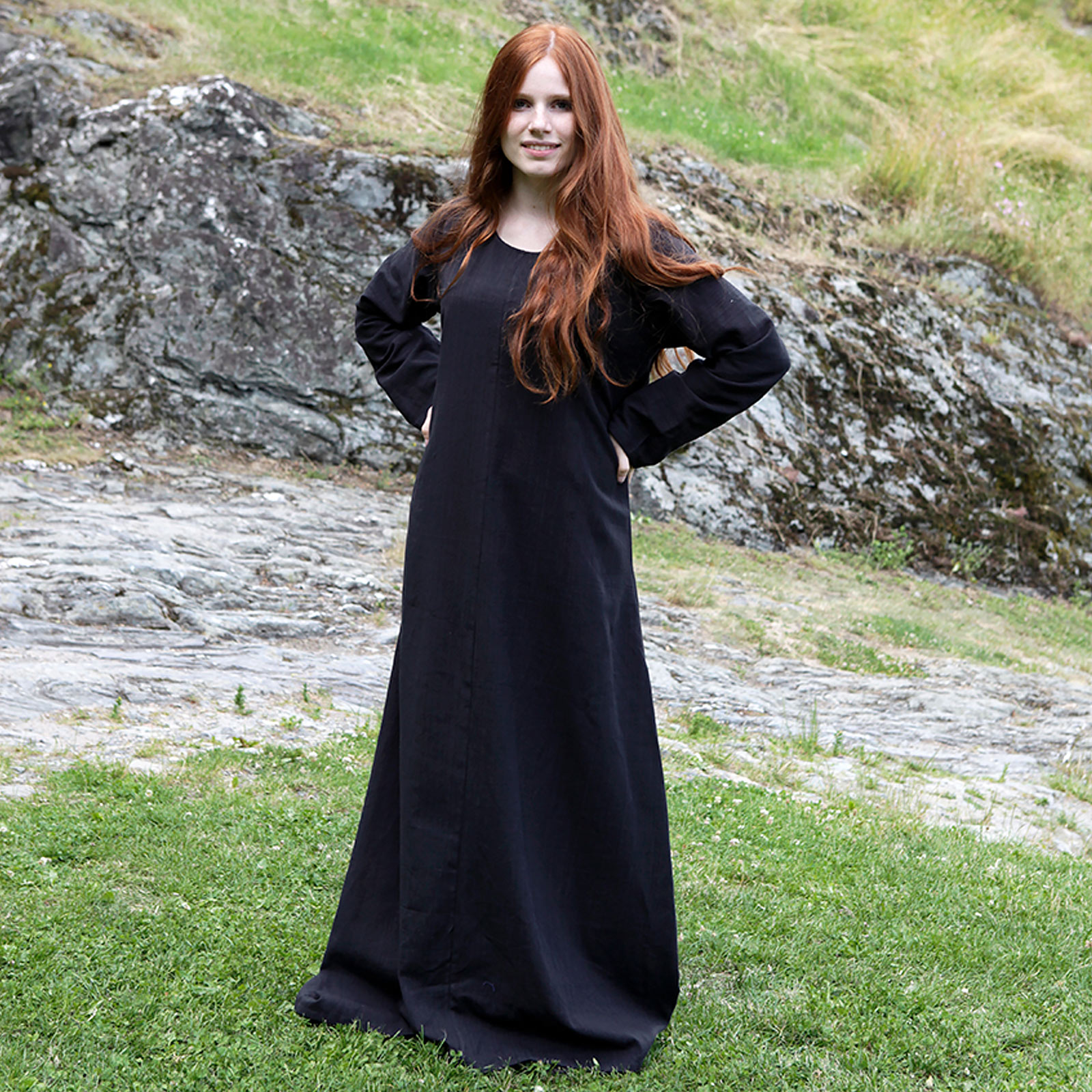 Mittelalter Unterkleid Freya schwarz