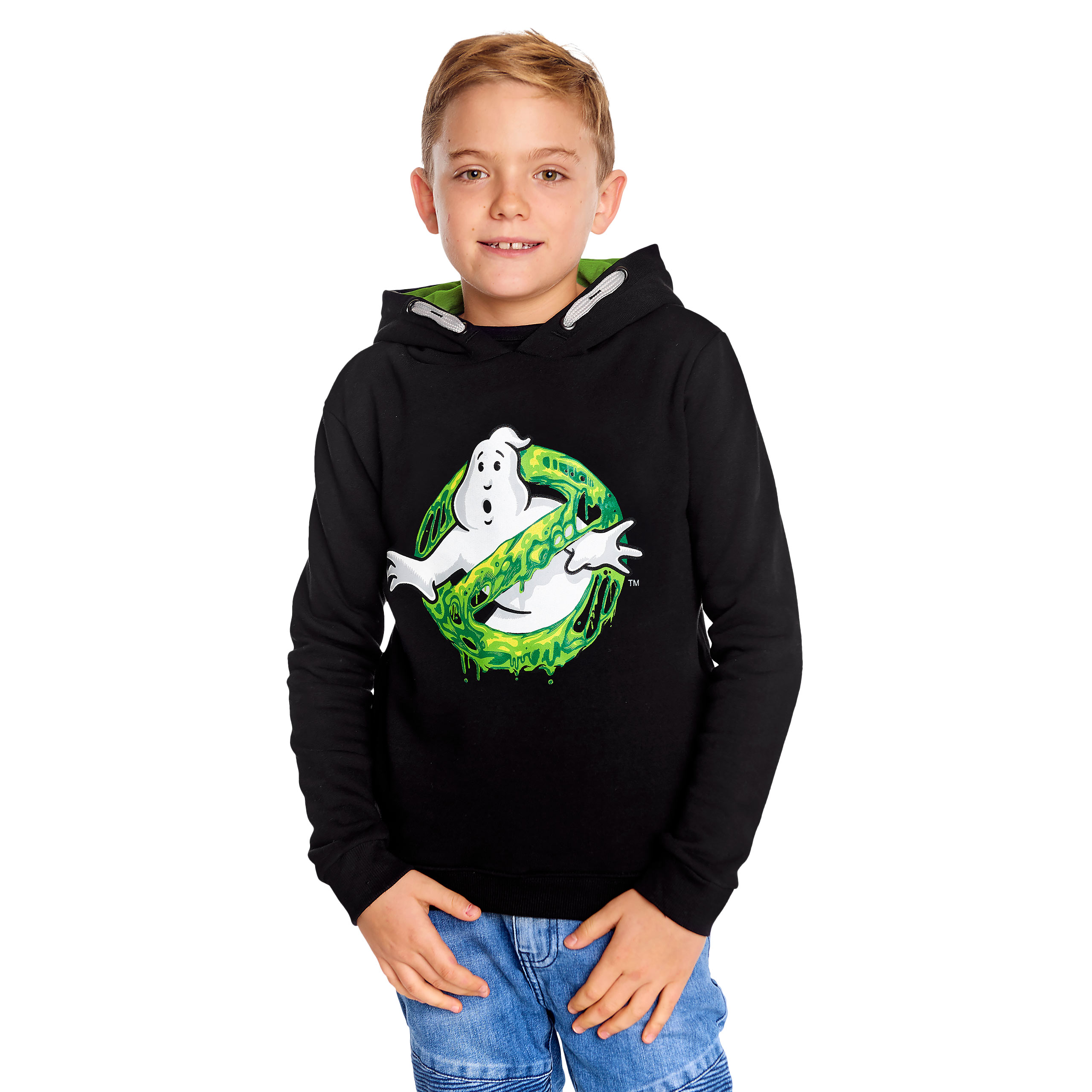 Ghostbusters - Slime Logo Kinder Hoodie schwarz