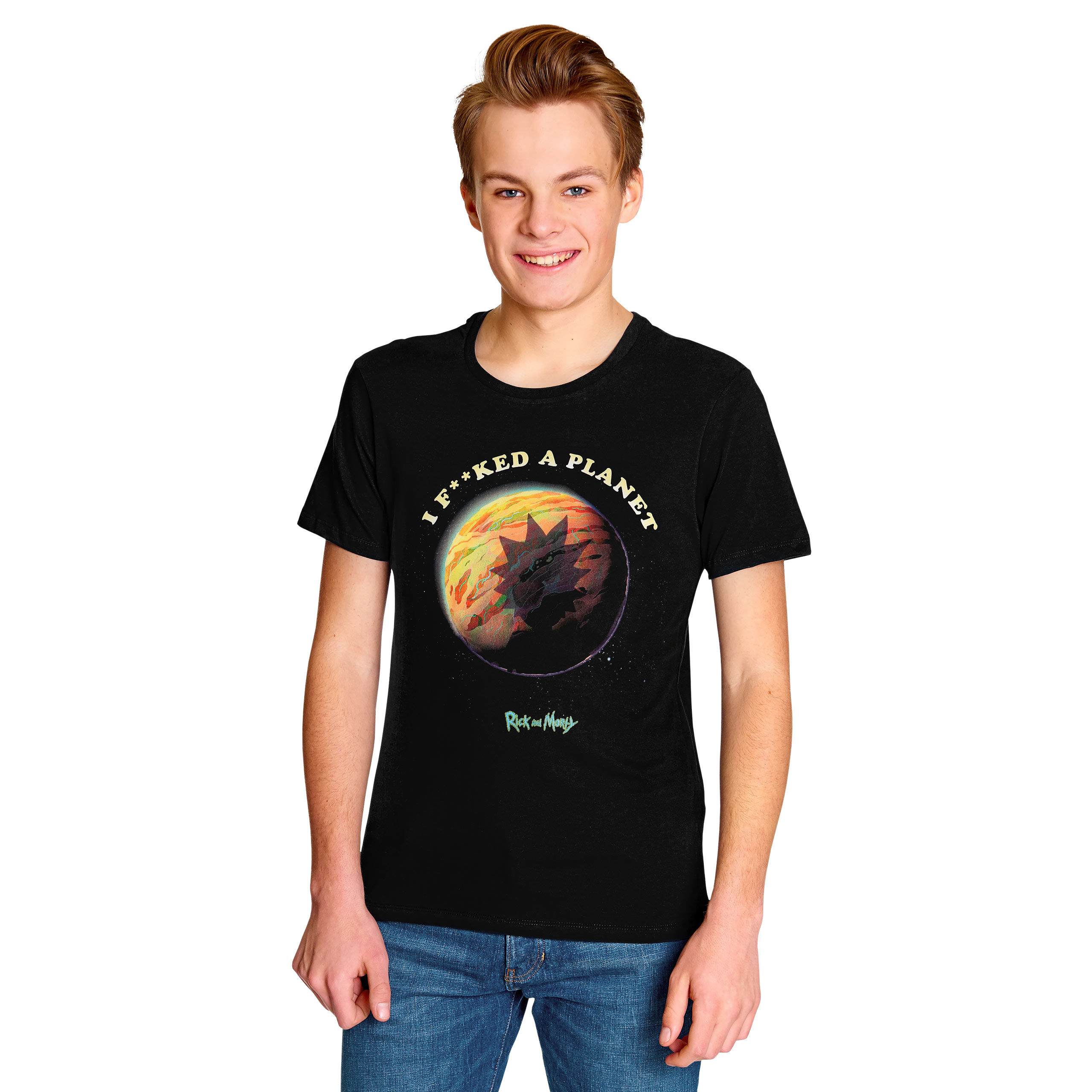 Rick and Morty - Planet T-Shirt schwarz