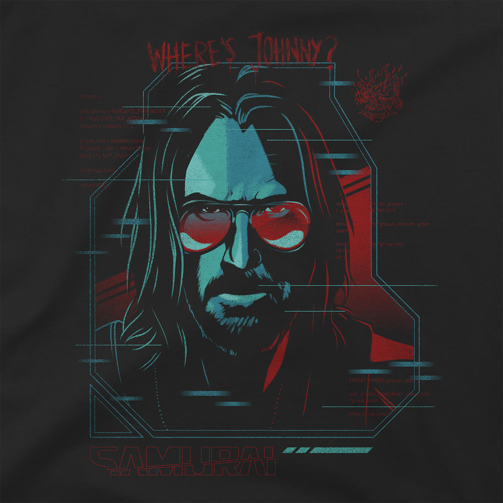 Cyberpunk 2077 - Digital Ghost T-Shirt schwarz