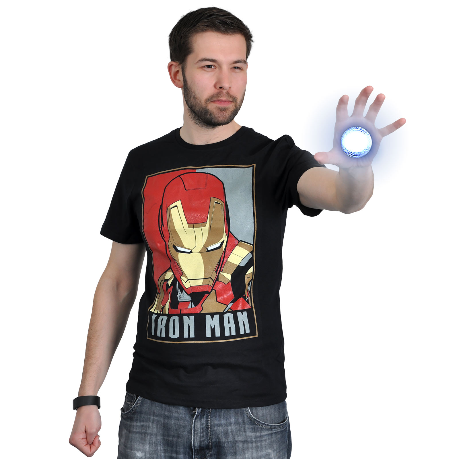 Iron Man - Poster T-Shirt schwarz