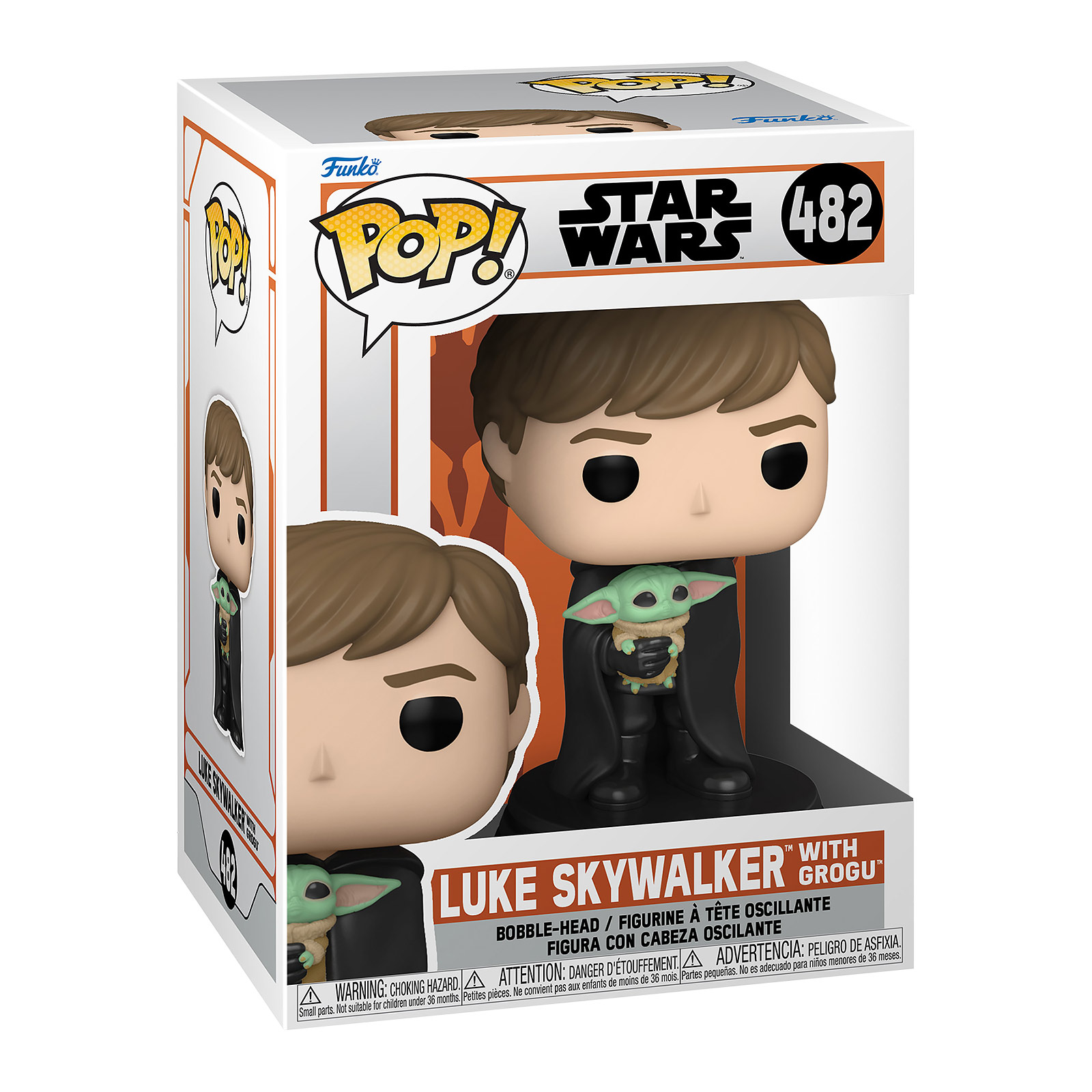 Luke Skywalker mit Grogu Funko Pop Wackelkopf-Figur - Star Wars The Mandalorian