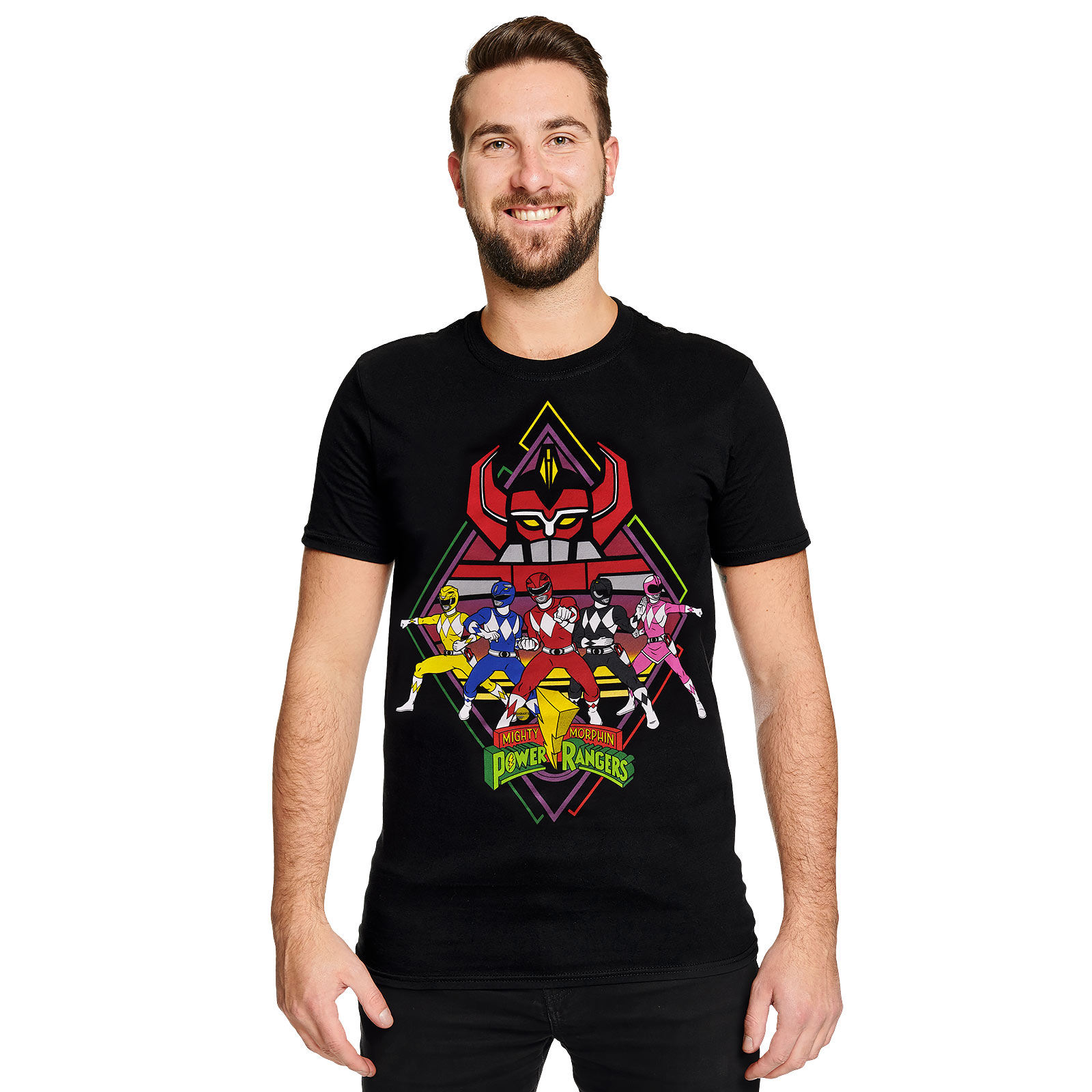 Power Rangers - Team T-Shirt schwarz