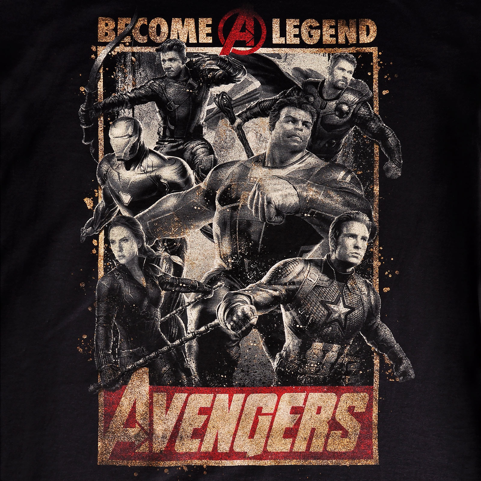 Avengers - Become A Legend Poster T-Shirt schwarz